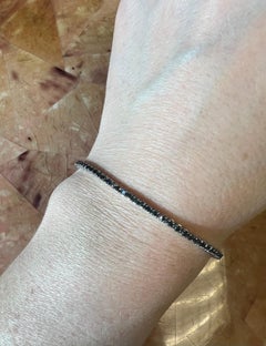Black Diamond Platinum Tennis Bracelet 7"