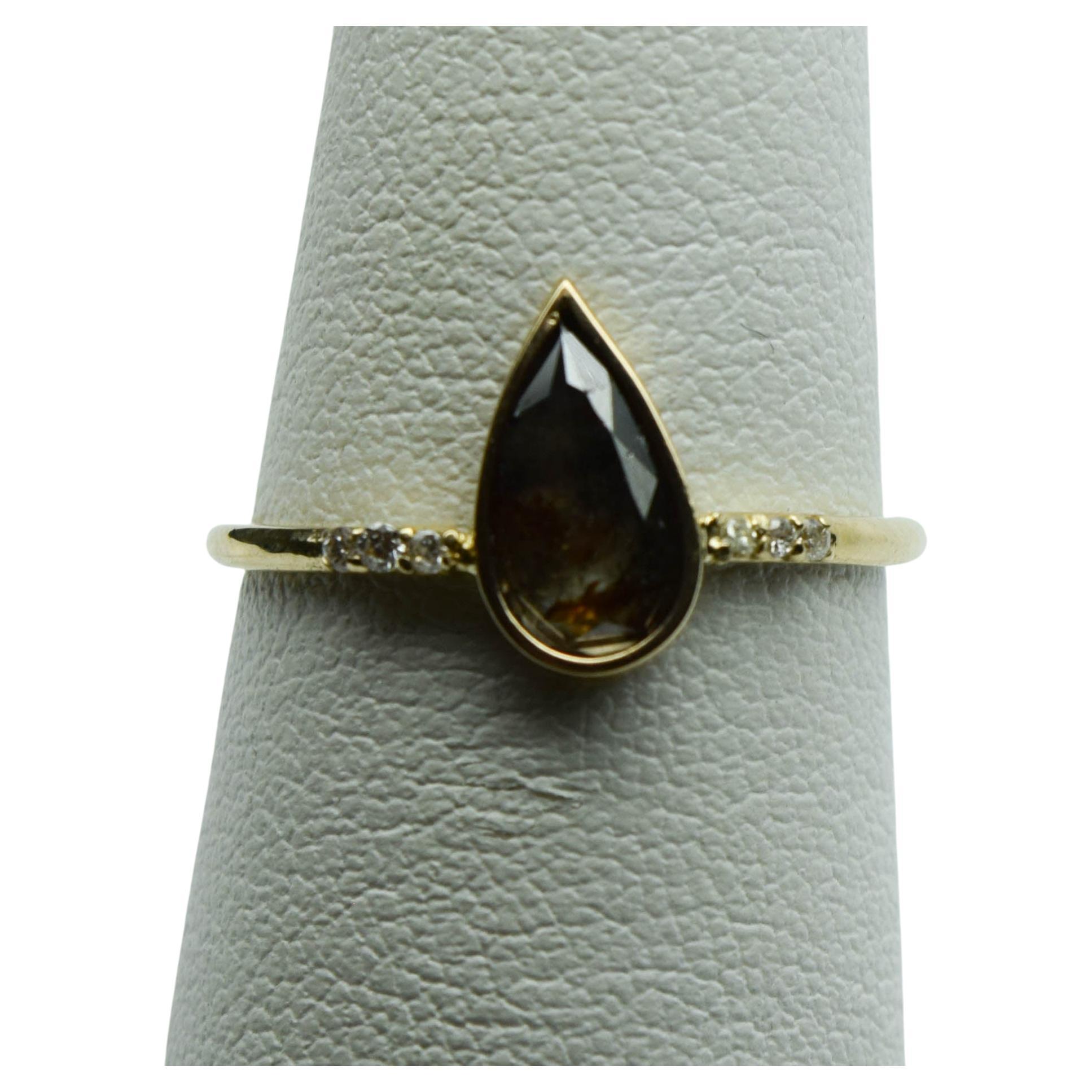 Black Diamond ring /Galaxy diamond ring one of a kind