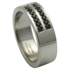 Schwarzer Diamantring Herren Ehering 18KT Gold Herrenschmuck natürlicher schwarzer diamon