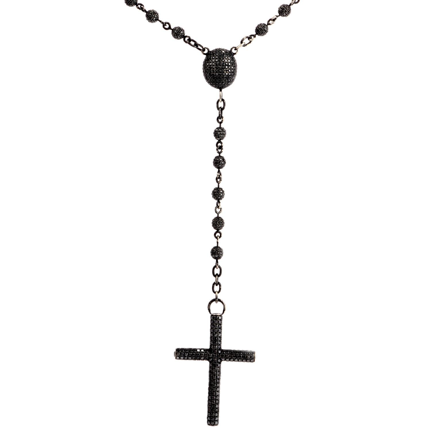 beaded cross necklace