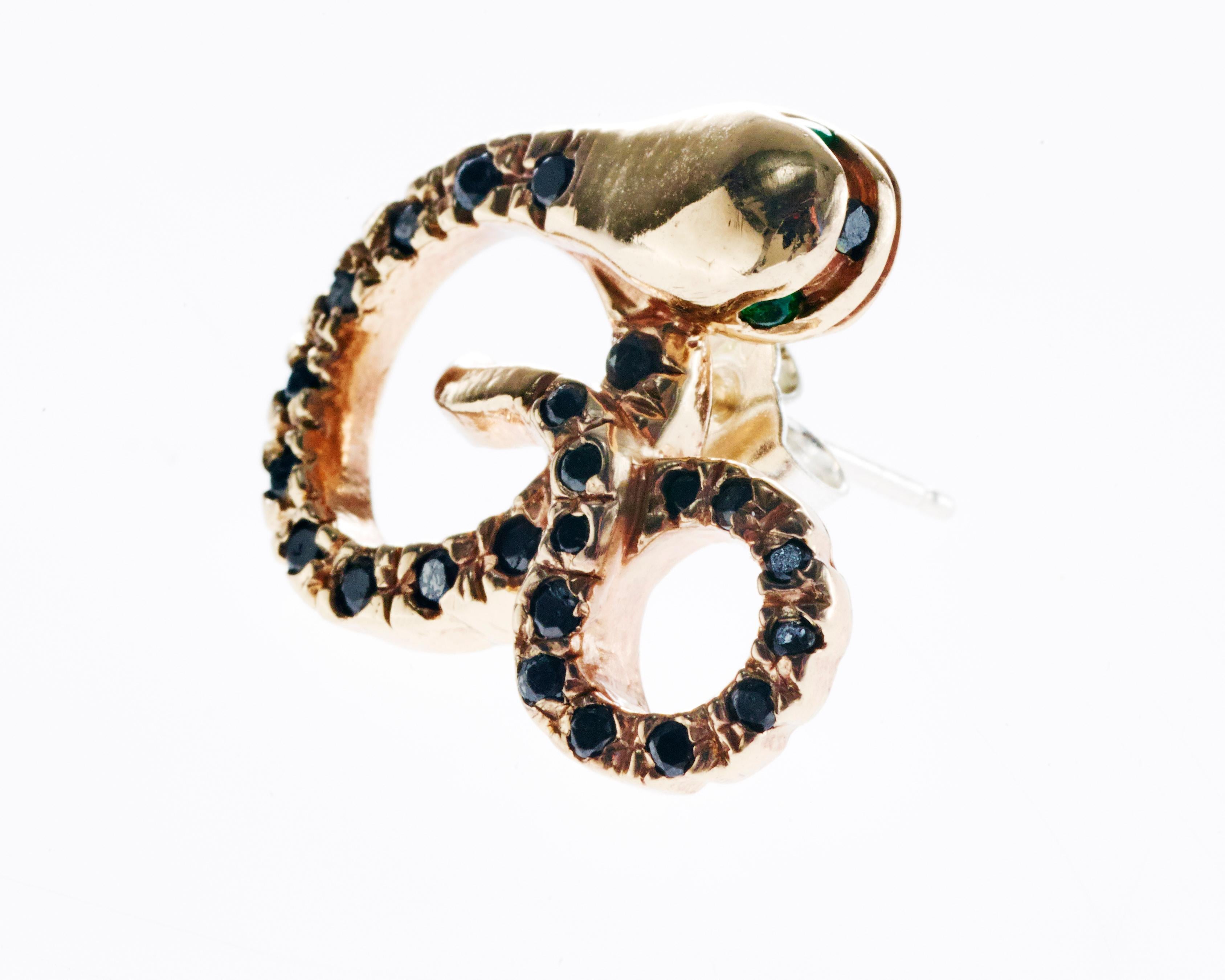 Black Diamond , Emerald Eyes, Snake Earring 14 K Gold

J Dauphin

Comes as a single earring

Fashion jewelry inspired by the Victorian age.

Hand Made in Los Angeles

Made to order and will take 3-4 weeks to be completed