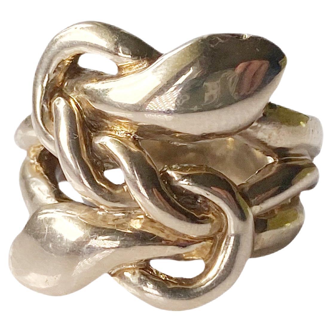 Anello serpente con diamante nero a doppia testa in stile vittoriano