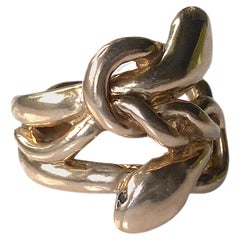 Black Diamond Snake Ring Victorian Style Cocktail Ring Bronze J Dauphin