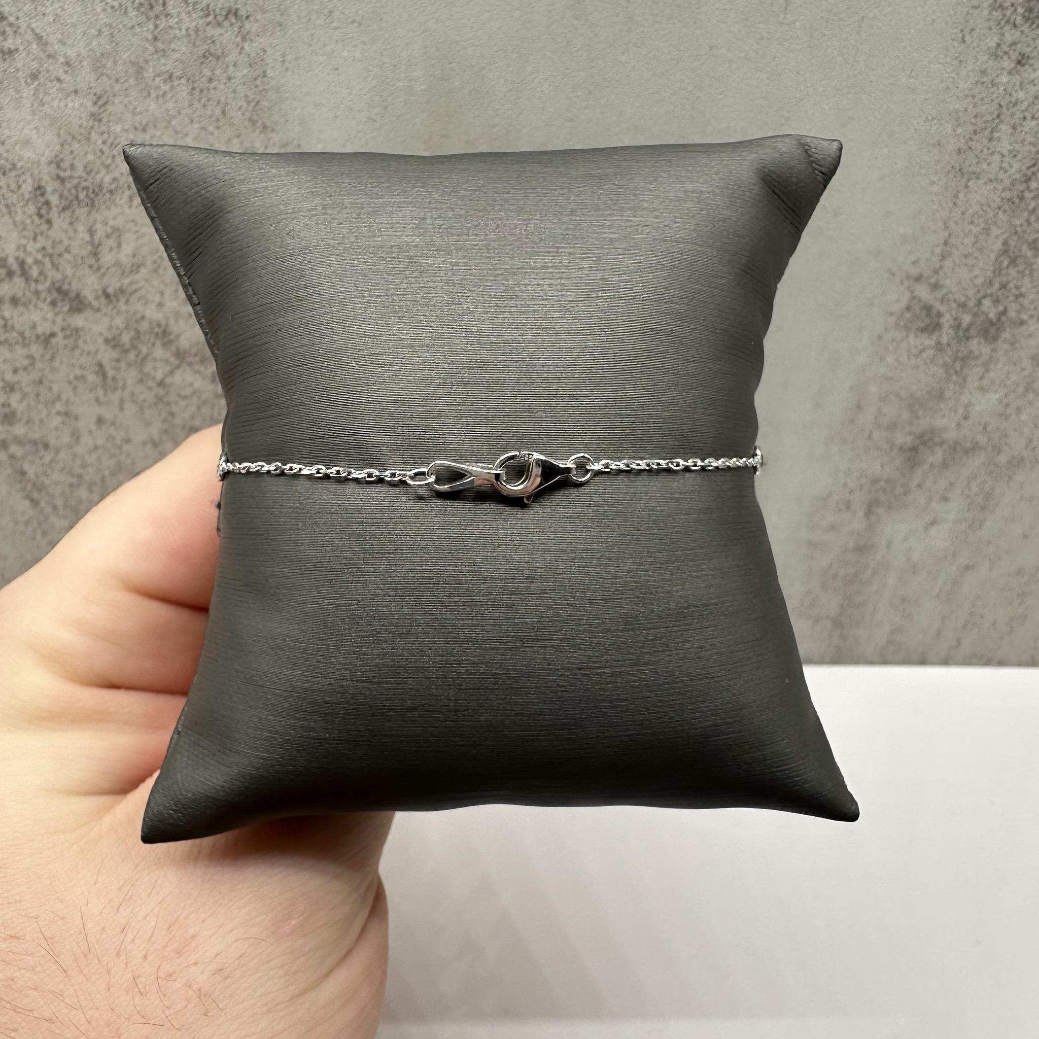 Schwarzer Diamant Station Armband in 14kt Weißgold - 0,25ctw, 7in, New (Rundschliff) im Angebot