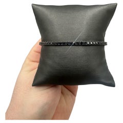Black Diamond Tennis Bracelet in 14kt Gold - 5.15ctw, 8", Black Rhodium Plating