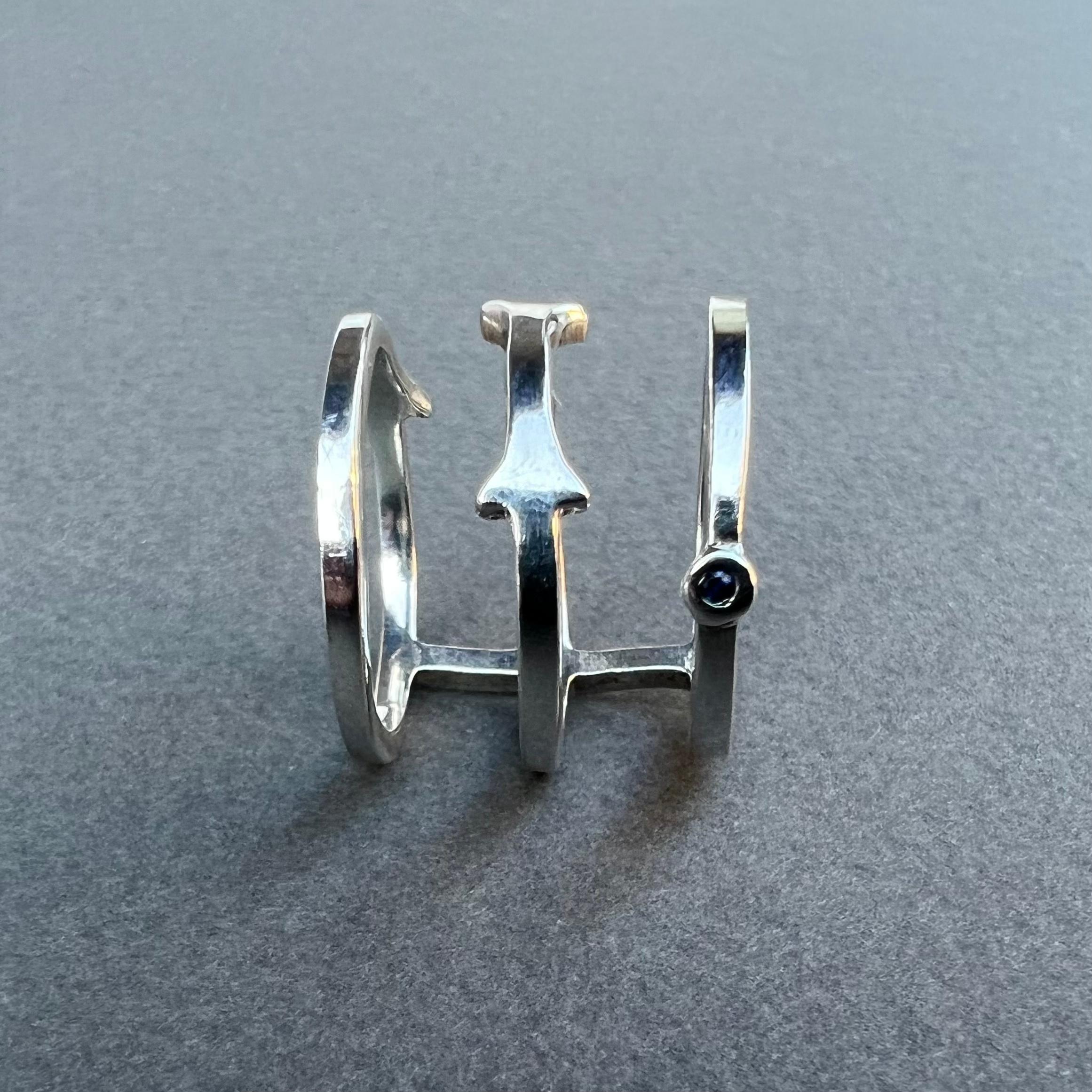 White Diamond White Gold Band Ring Triple band

J DAUPHIN Made in 14k Gold

Hand made in Los Angeles

Custom make your own size, 2-4 weeks to be completed

On the photos you can also see same style with ruby