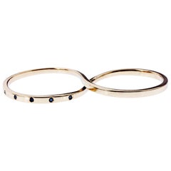 Black Diamond Two Finger Infinity Ring Bronze J Dauphin