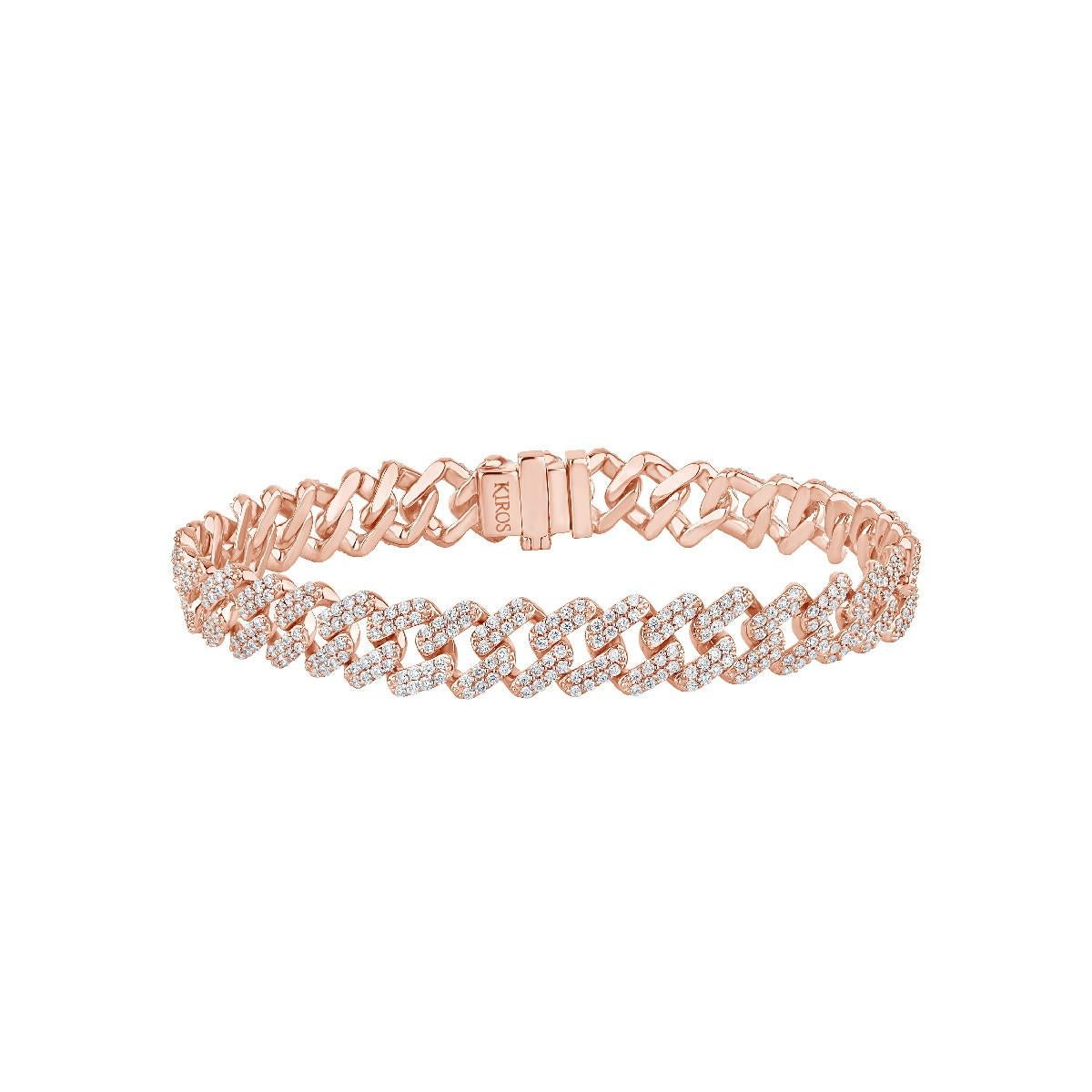 Schwarze Diamanten  & 18K Gelbgold Olympisches Armband Damen im Angebot