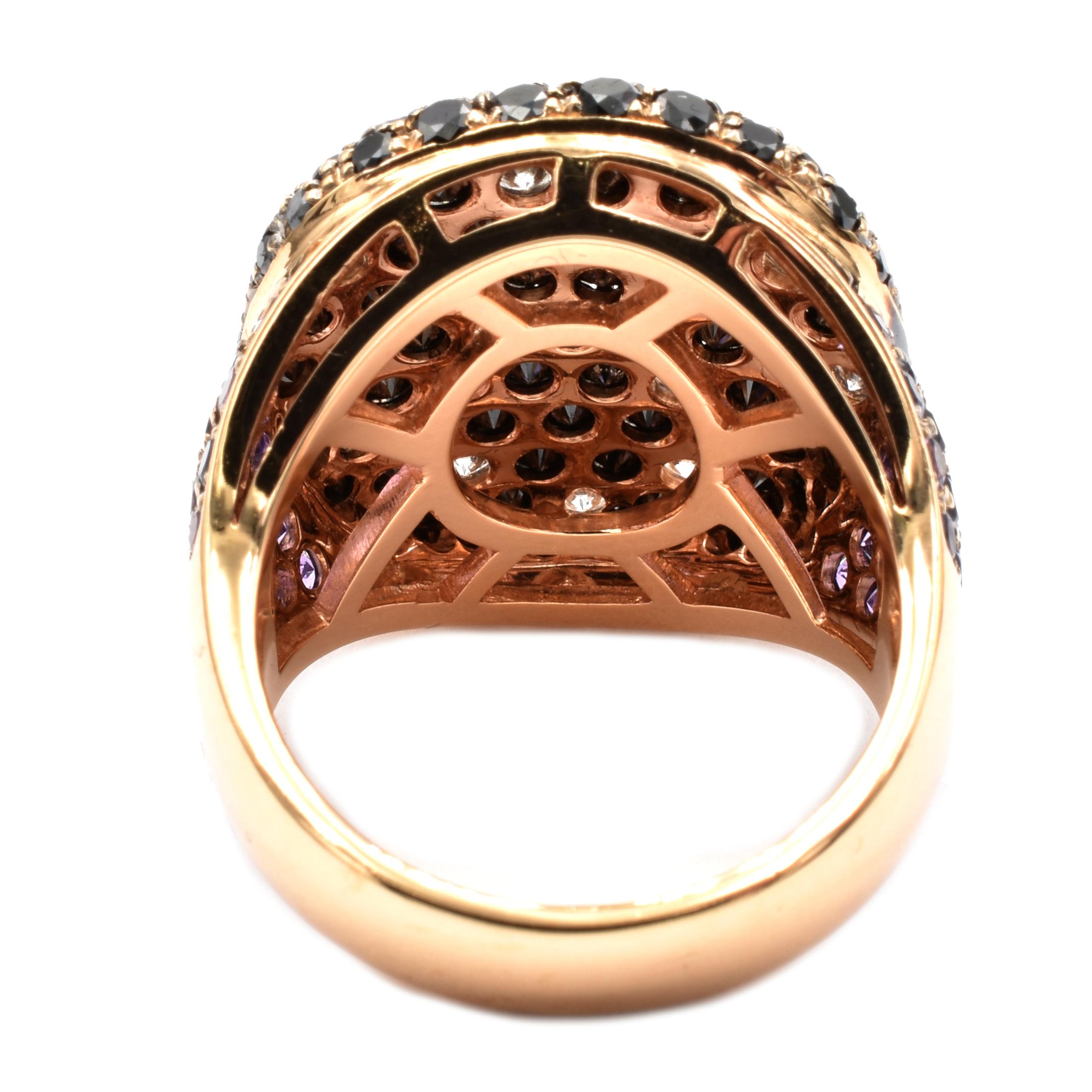 black rose gold ring