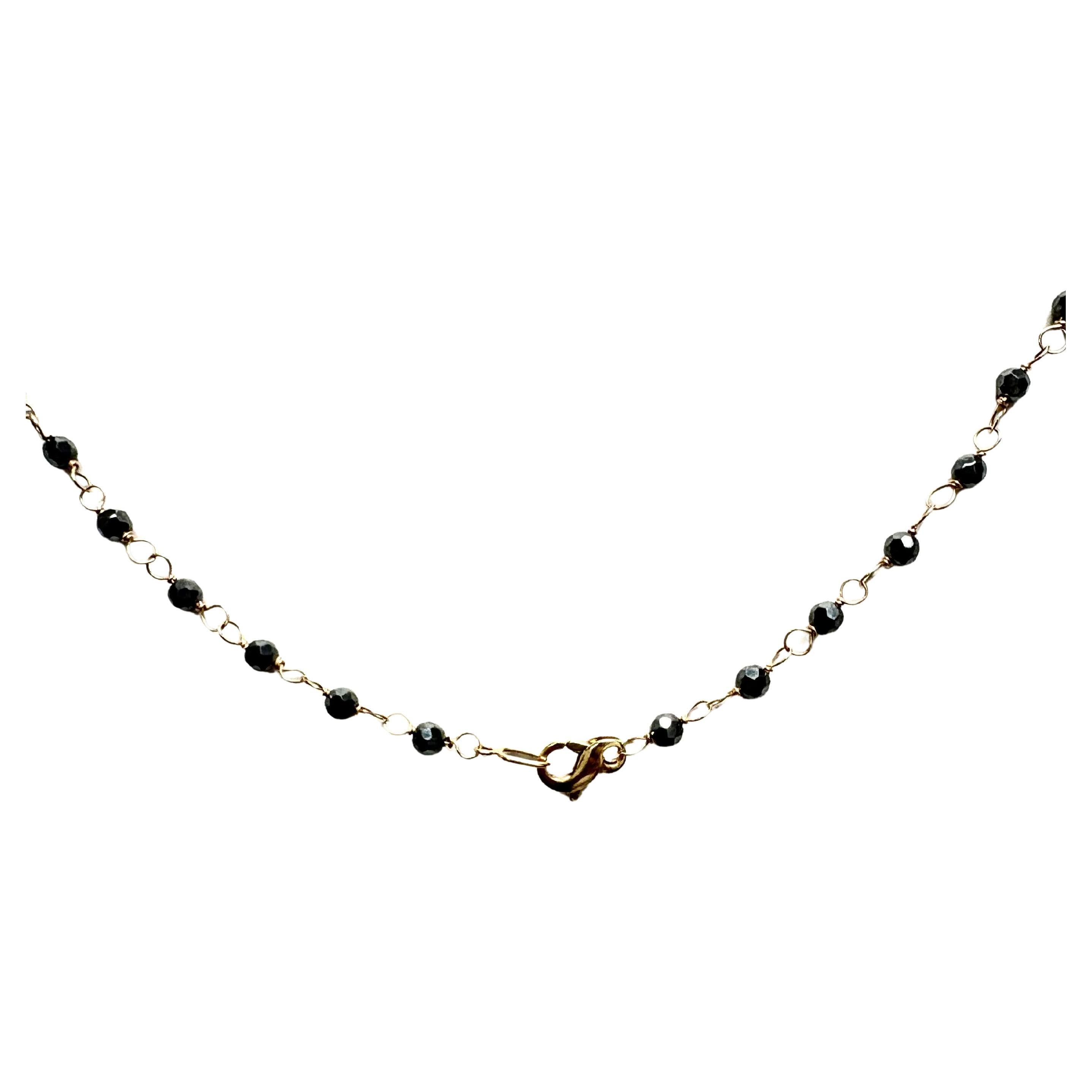 Artigiano Collana Paradizia con diamanti neri ed ematite in vendita
