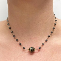 Schwarze Diamanten mit 18k Ball and Hematite Paradizia Halskette
