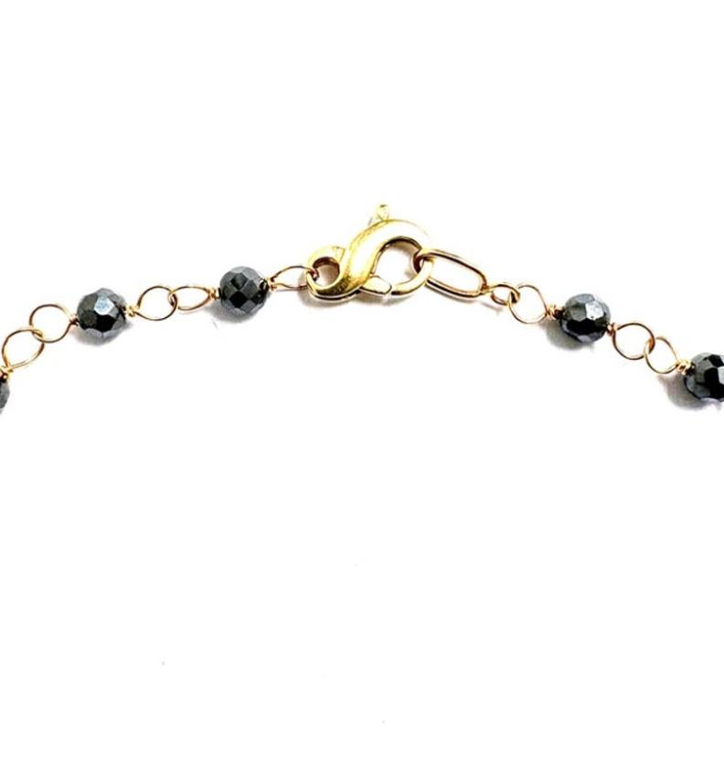 Collana Paradizia con diamanti neri, Ball and Ball 18k ed ematite In condizioni Nuovo in vendita a Laguna Beach, CA