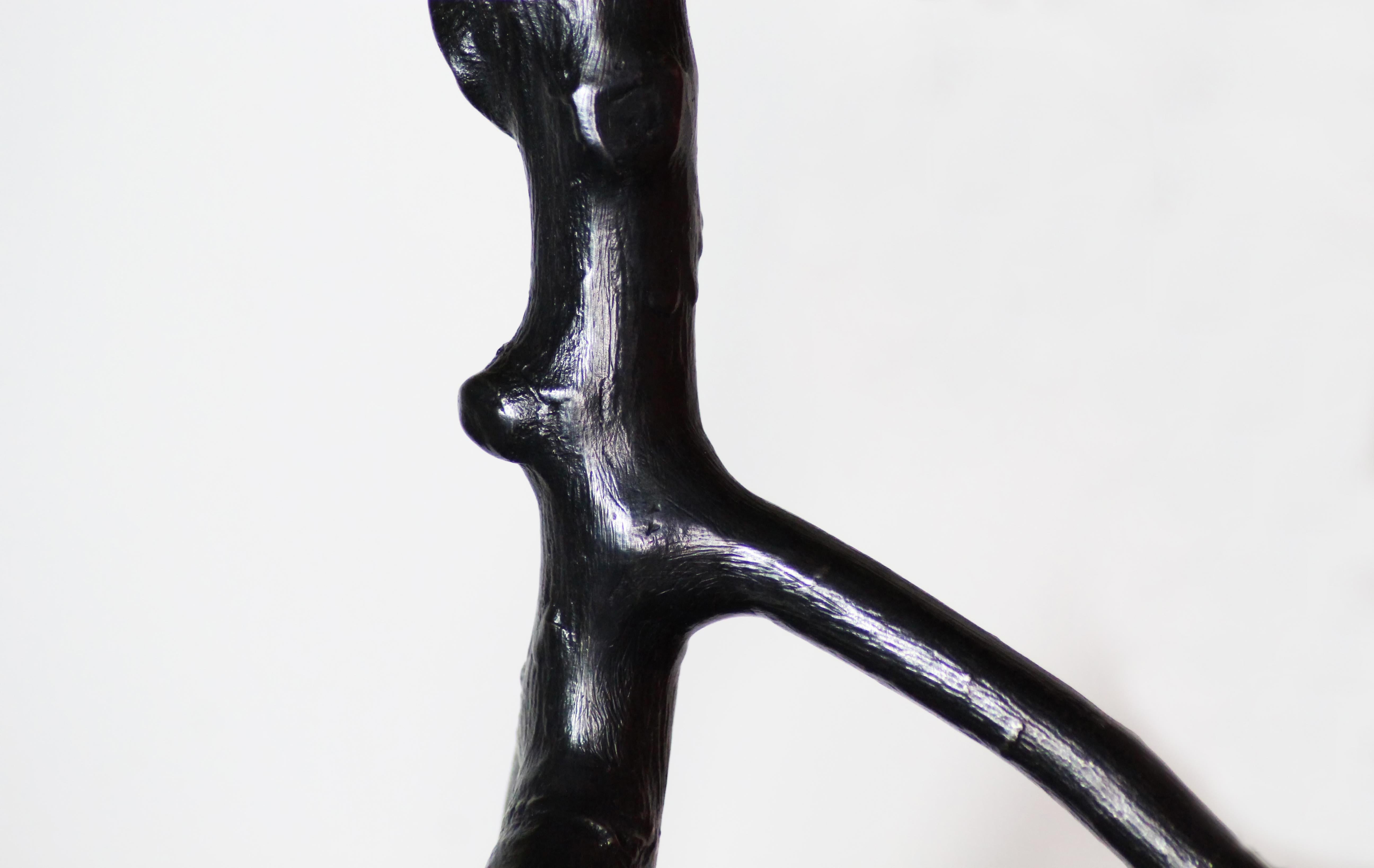 Niedriger Dickinsonia-Tisch aus Bronze, schwarz, auf Lager, Eric Gizard (Art déco) im Angebot