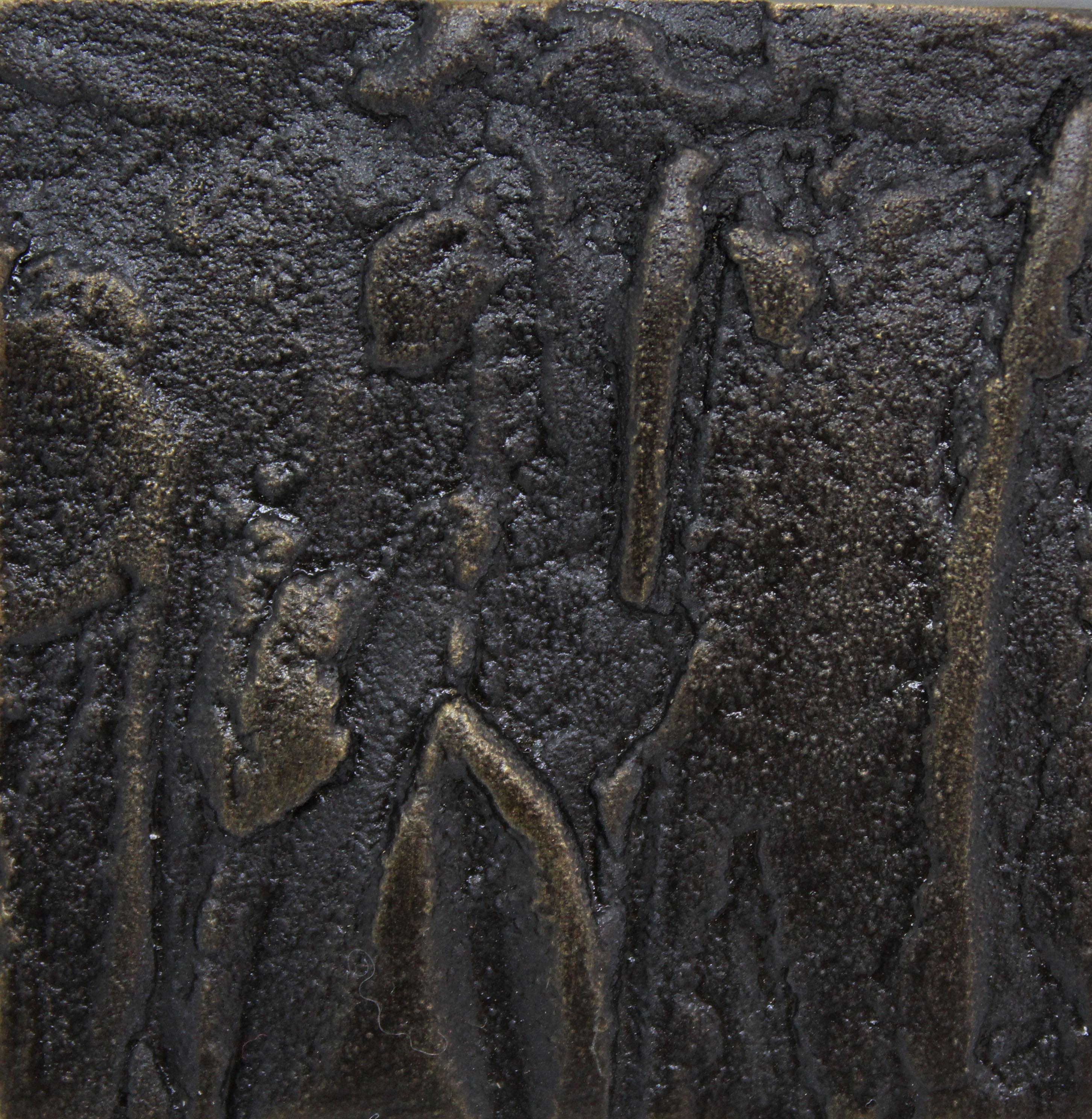 Niedriger Dickinsonia-Tisch aus Bronze, schwarz, auf Lager, Eric Gizard (Metall) im Angebot