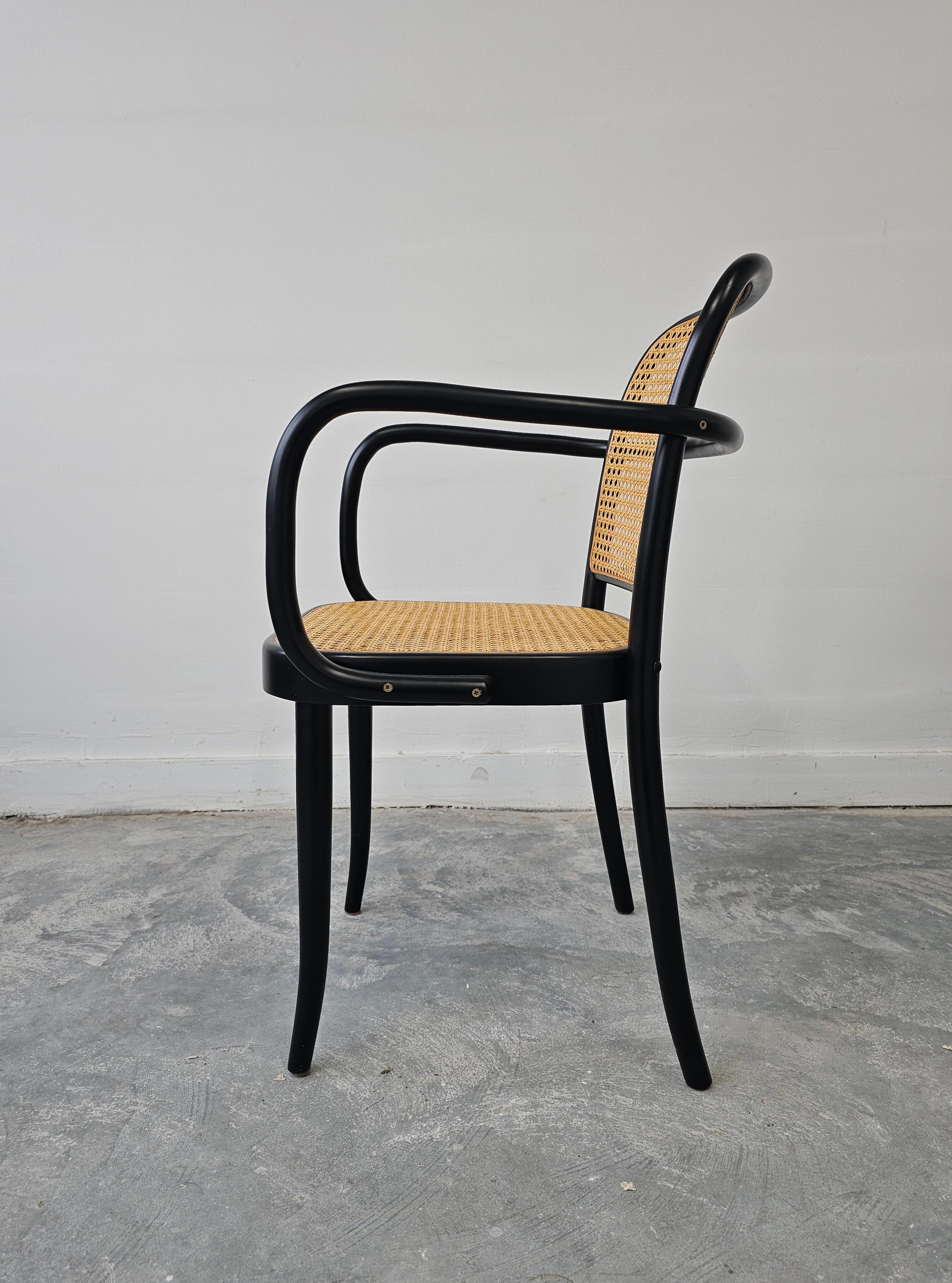 Black Dining Armchairs designed by Josef Hoffmann for Mundus, Yugoslavia 1960s For Sale 3