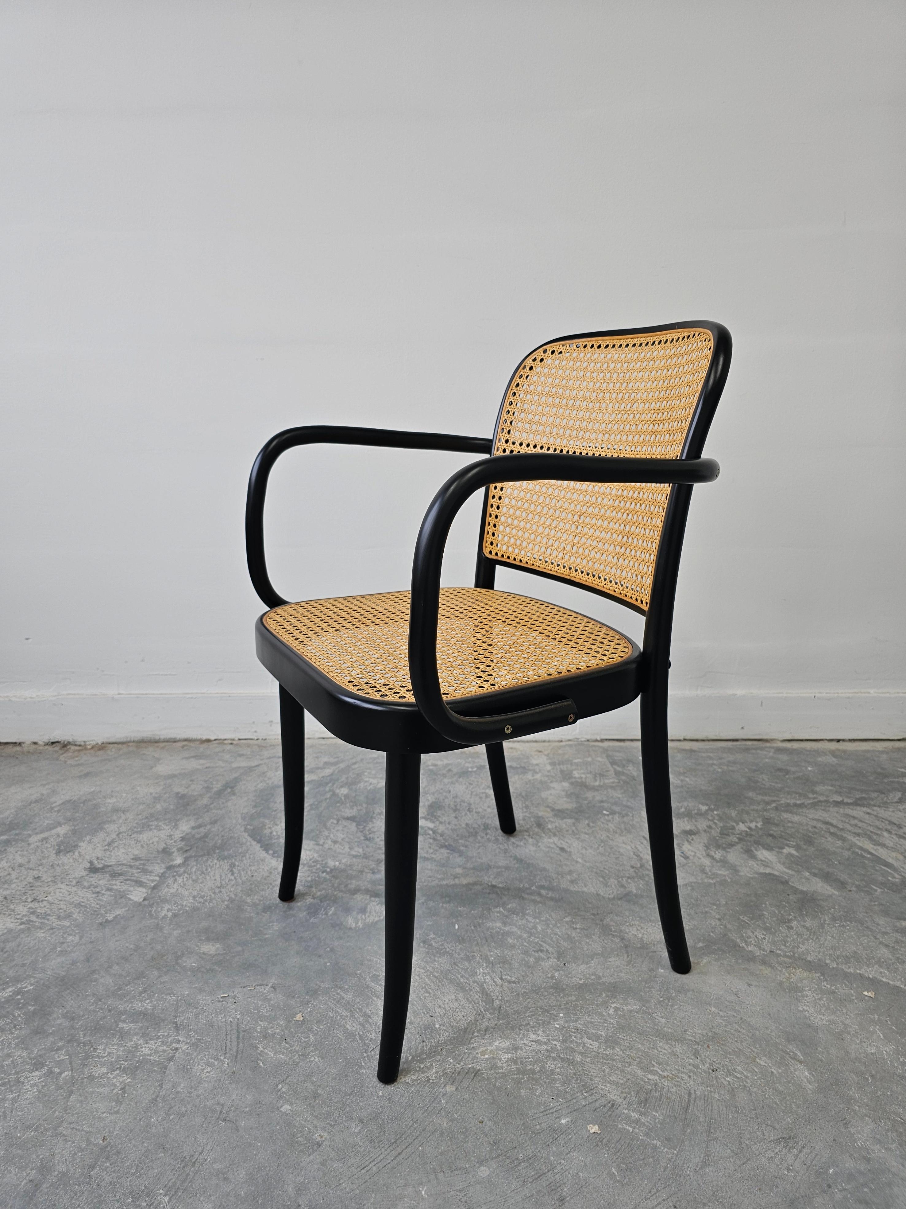 Black Dining Armchairs designed by Josef Hoffmann for Mundus, Yugoslavia 1960s For Sale 4
