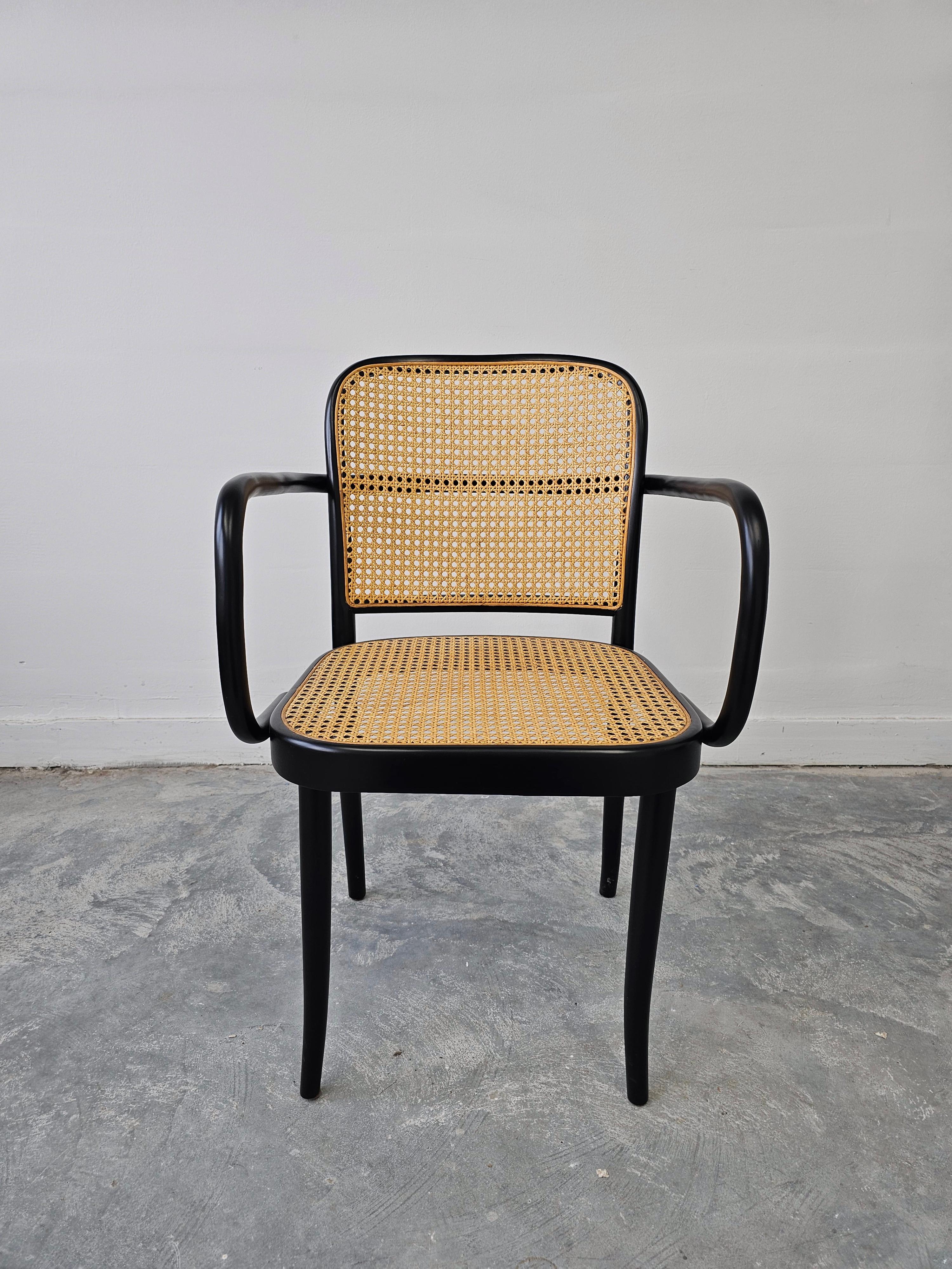 Black Dining Armchairs designed by Josef Hoffmann for Mundus, Yugoslavia 1960s For Sale 5