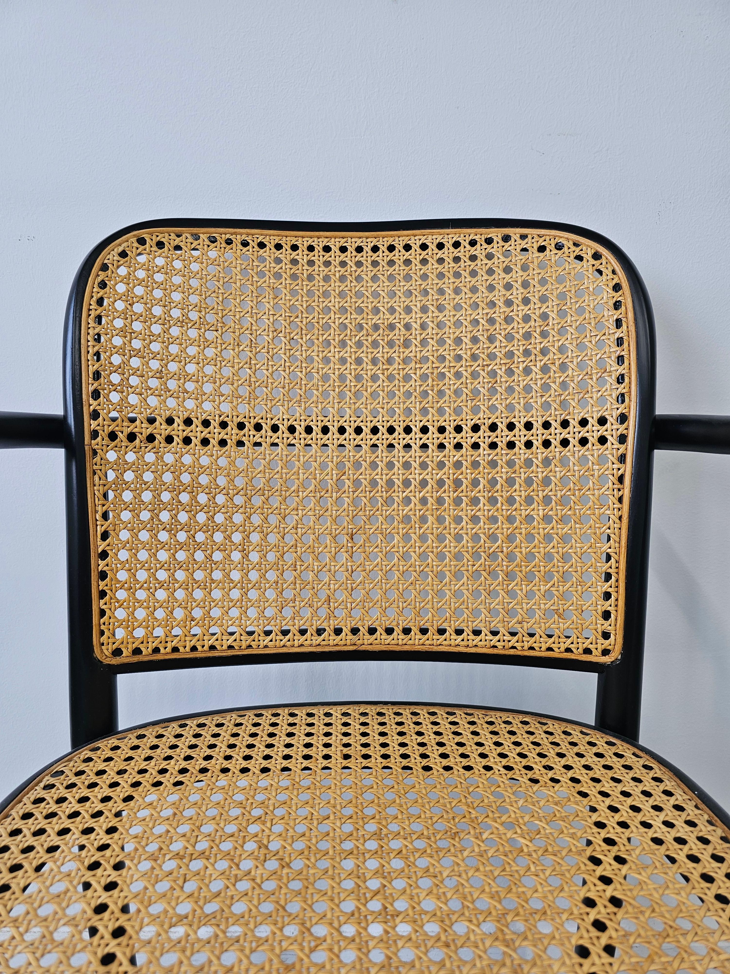 Black Dining Armchairs designed by Josef Hoffmann for Mundus, Yugoslavia 1960s For Sale 6