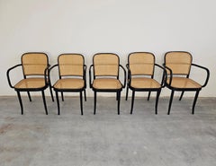 Black Dining Armchairs designed by Josef Hoffmann for Mundus, Yugoslavia 1960s