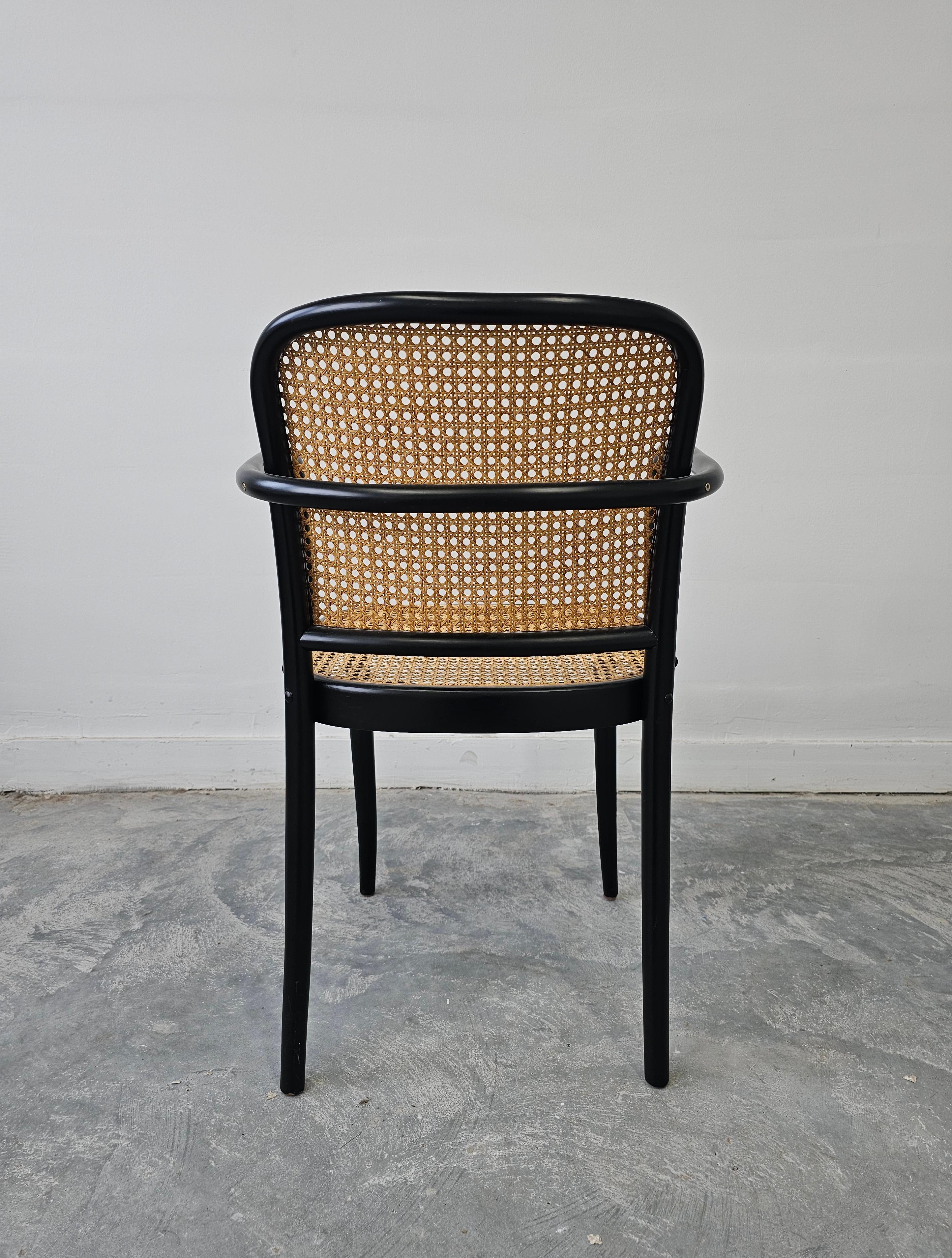 Mid-20th Century Black Dining Armchairs designed by Josef Hoffmann for Mundus, Yugoslavia 1960s For Sale