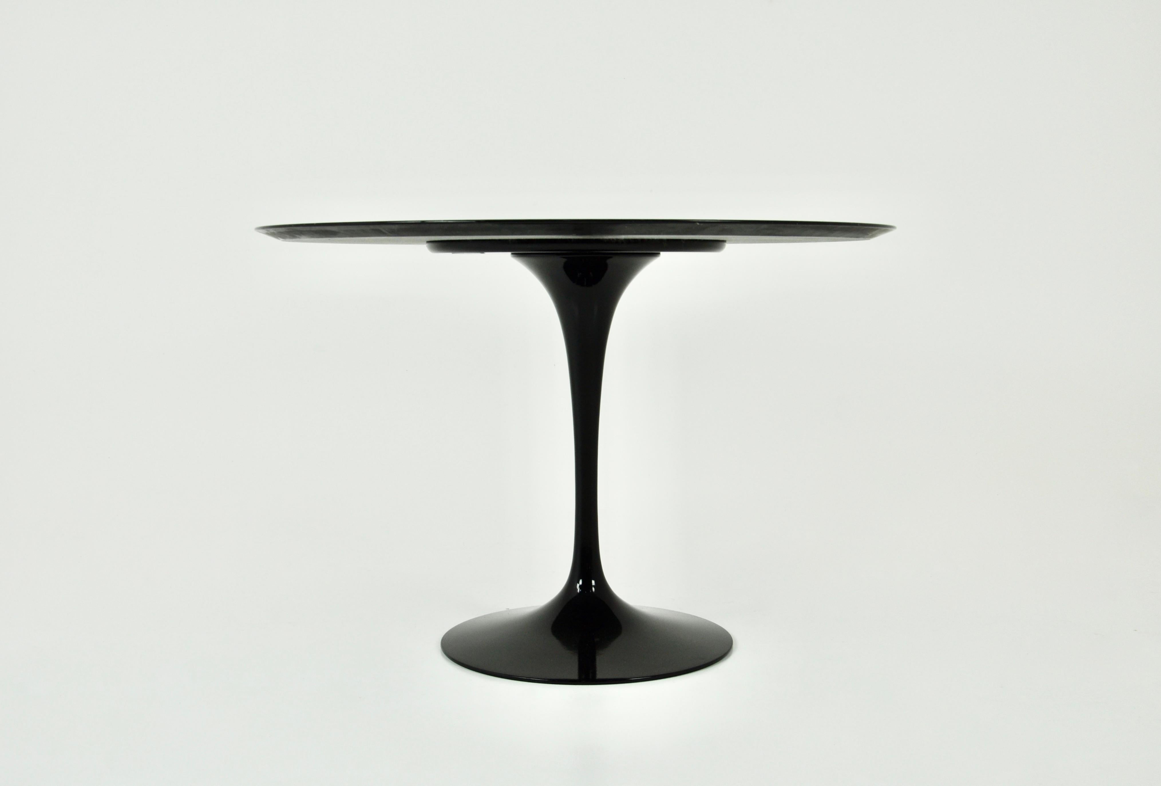 Mid-Century Modern Table de salle à manger noire par Eero Saarinen pour Knoll en vente