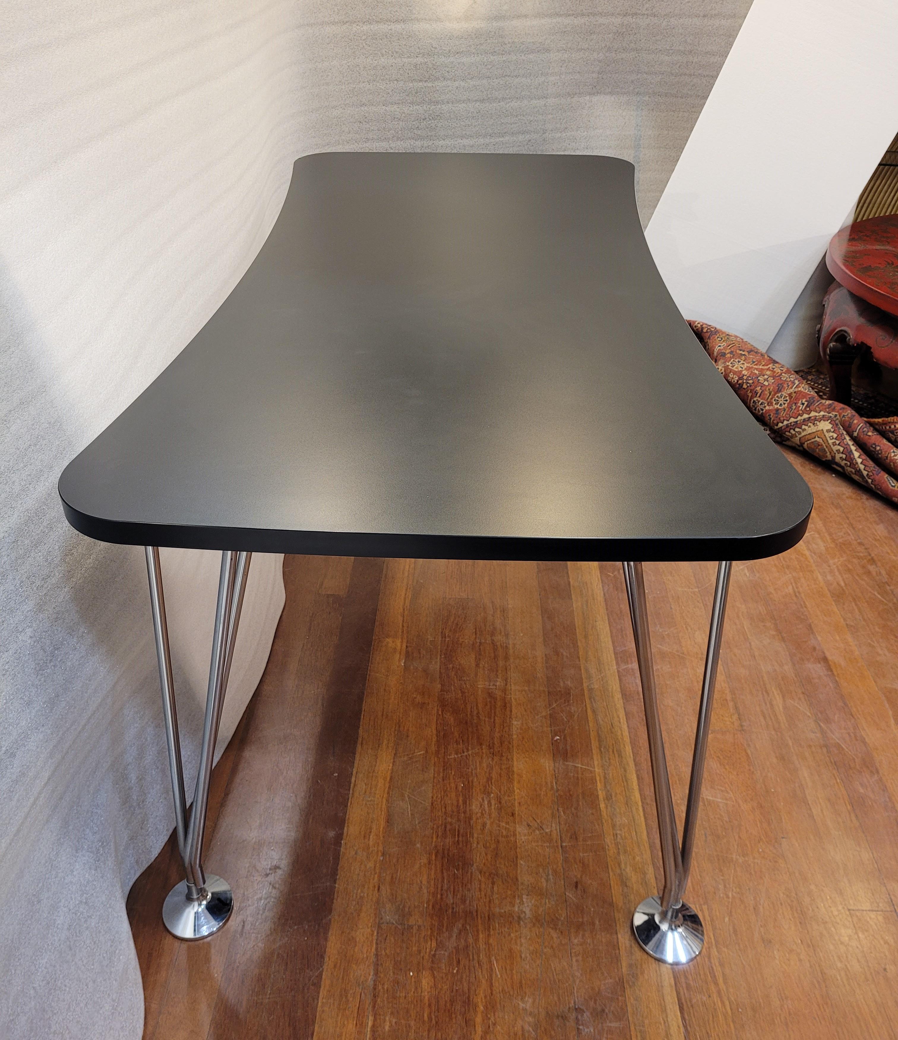 Black Dining Table by Piet Hein for Fritz Hansen, 1960s For Sale 2