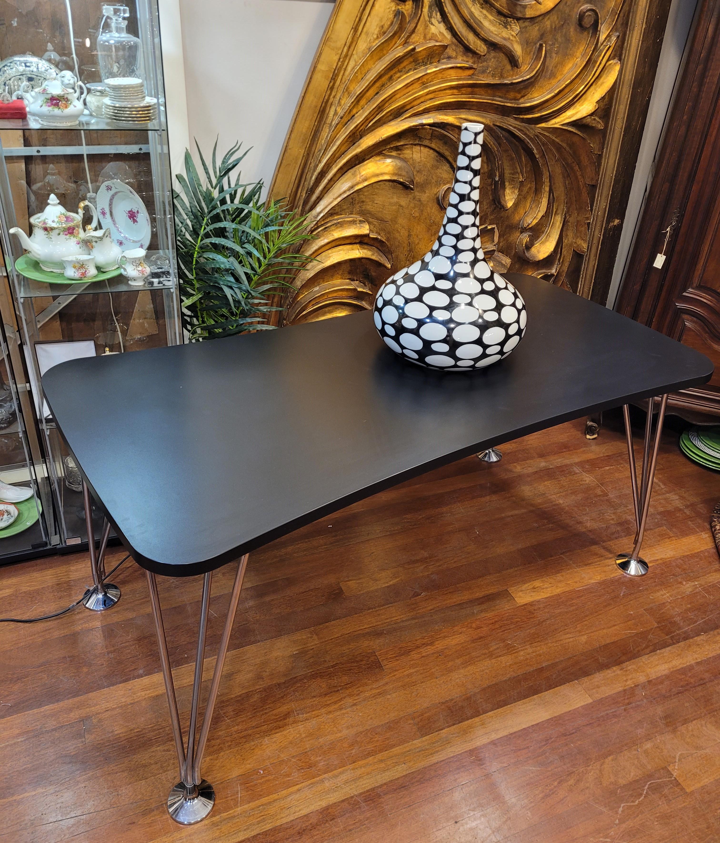 Black Dining Table by Piet Hein for Fritz Hansen, 1960s For Sale 12