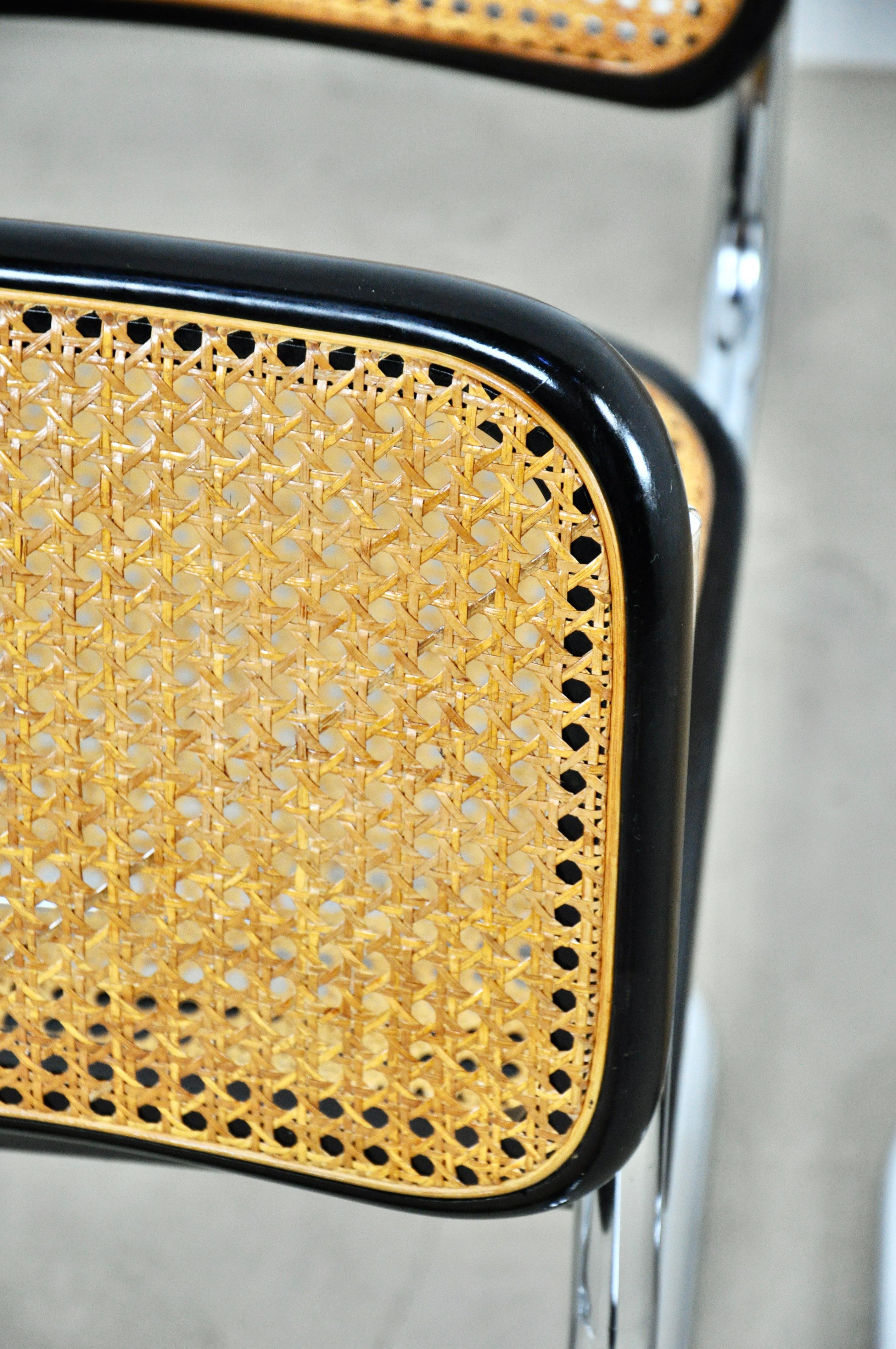Black Dinning Style Chairs B32 by Marcel Breuer Set 6 5