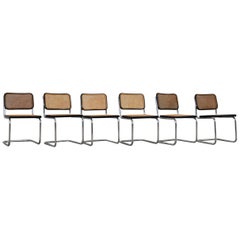 Vintage Black Dinning Style Chairs B32 by Marcel Breuer Set of 6