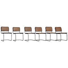 Vintage Black Dinning Style Chairs B32 by Marcel Breuer Set of 6