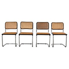 Black Dinning Style Chairs B32 by Marcel Breuer Set4