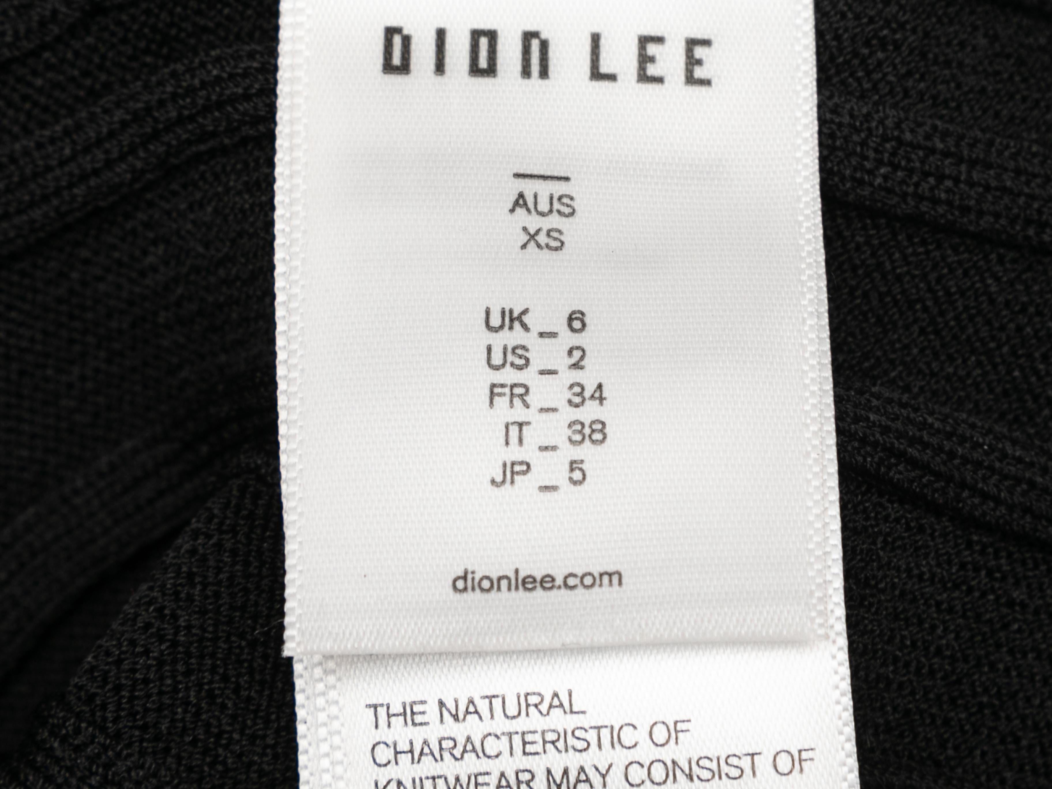 Black Dion Lee Rib Knit Maxi Dress Size US 2 In Good Condition In New York, NY