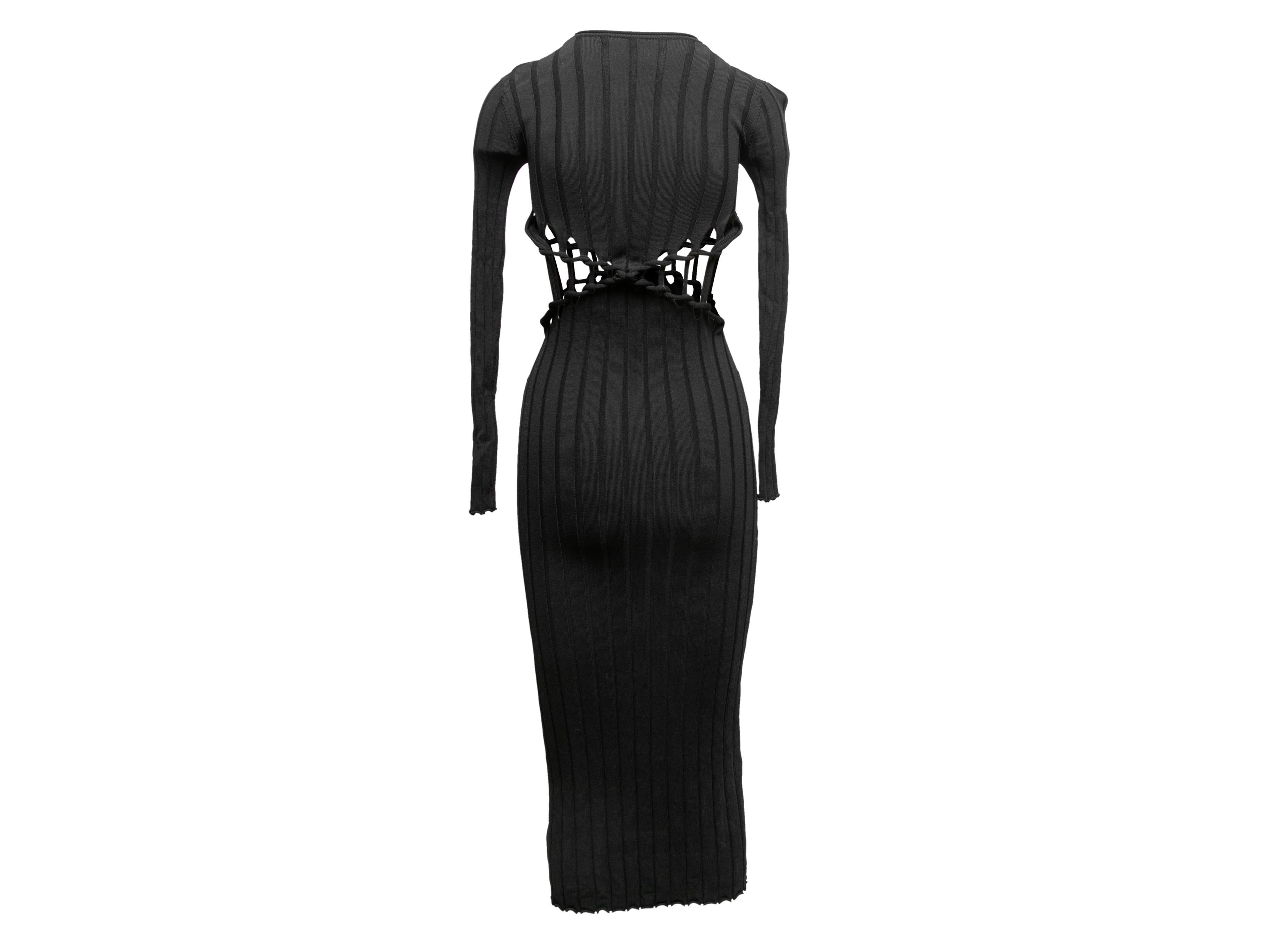 Black Dion Lee Rib Knit Maxi Dress Size US 2 2