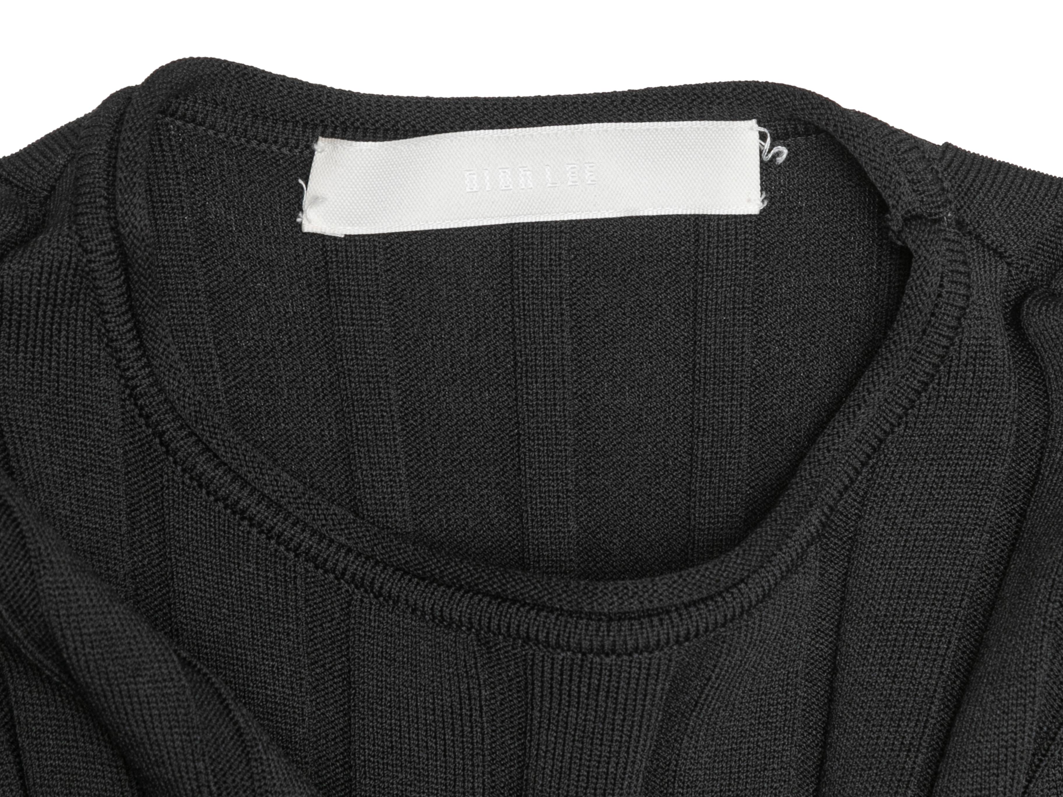Black Dion Lee Rib Knit Maxi Dress Size US 2 3