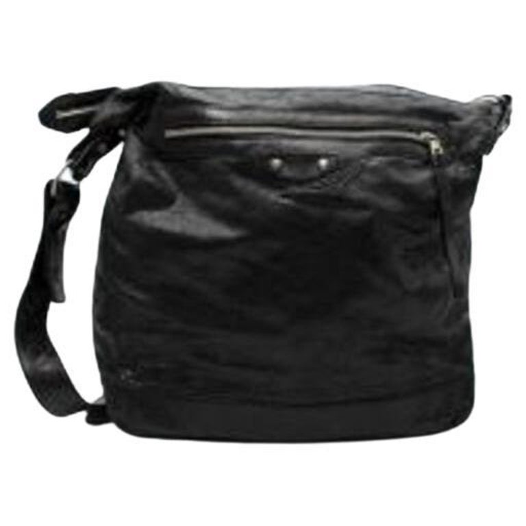 Black Distressed Day Messenger Bag For Sale at 1stDibs