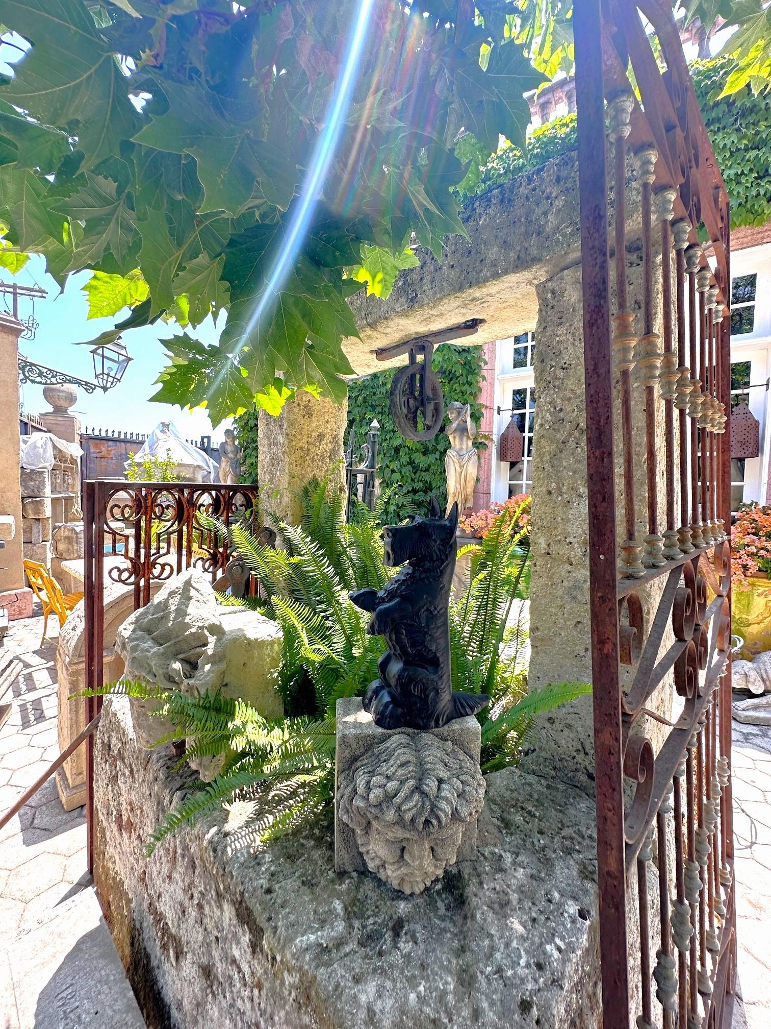 Perro negro Tope de puerta de hierro fundido pintado a mano Objeto decorativo Regalo de inauguración de una casa en venta 6