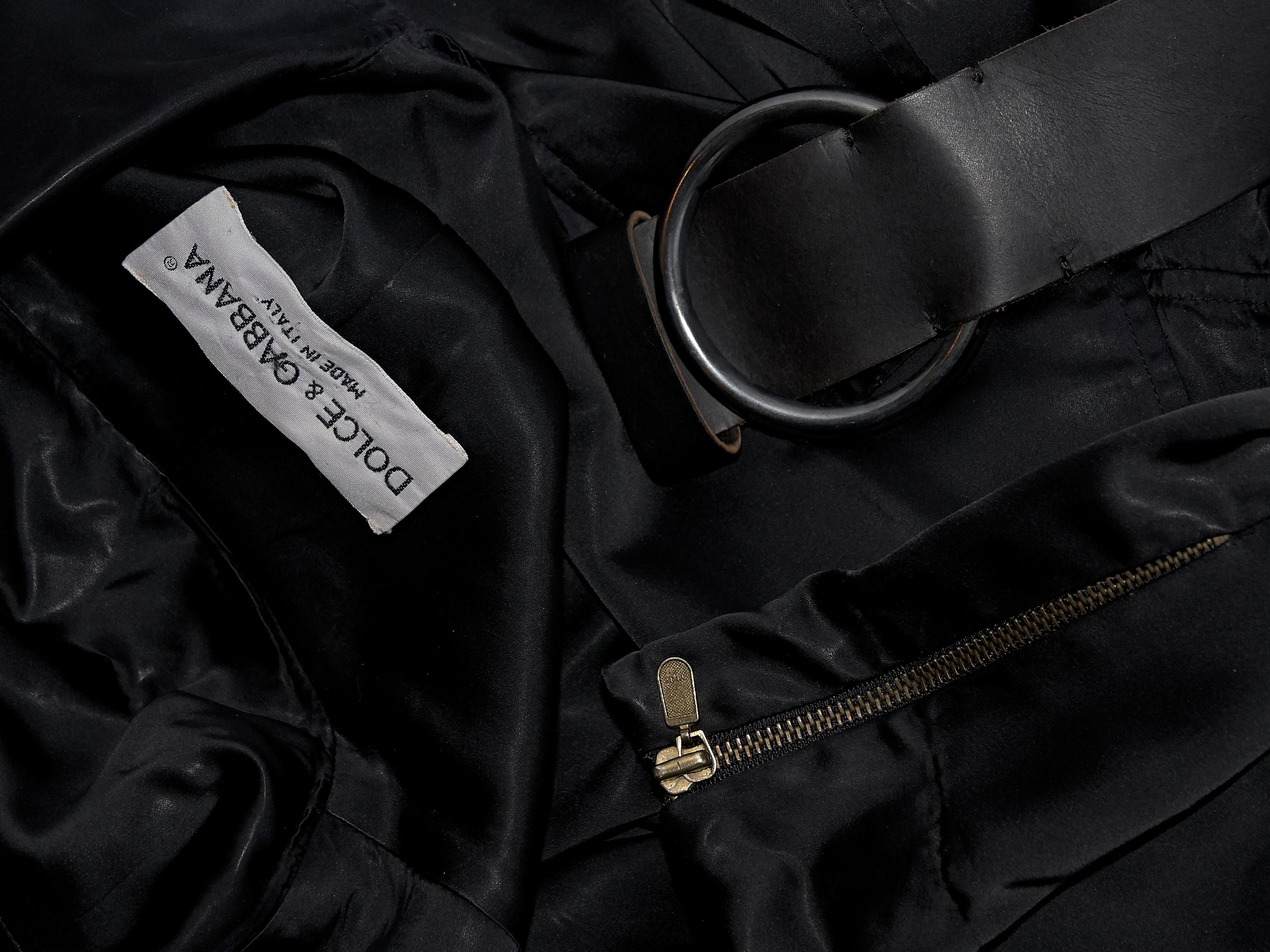 Women's Black Dolce & Gabbana Cropped Silk Moto Jacket