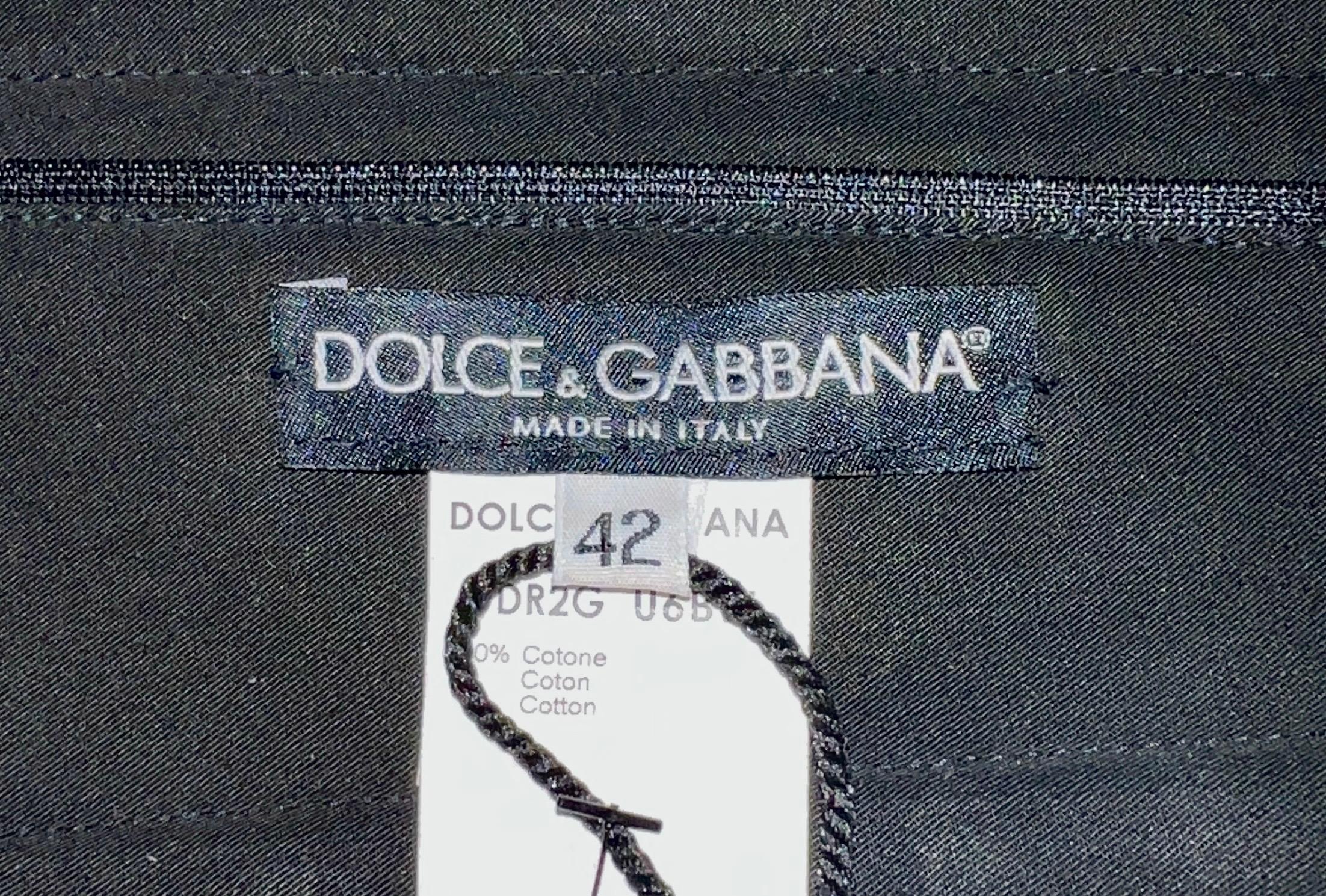 DOLCE & GABBANA Noir Corset désossé Robe en dentelle 42 en vente 4