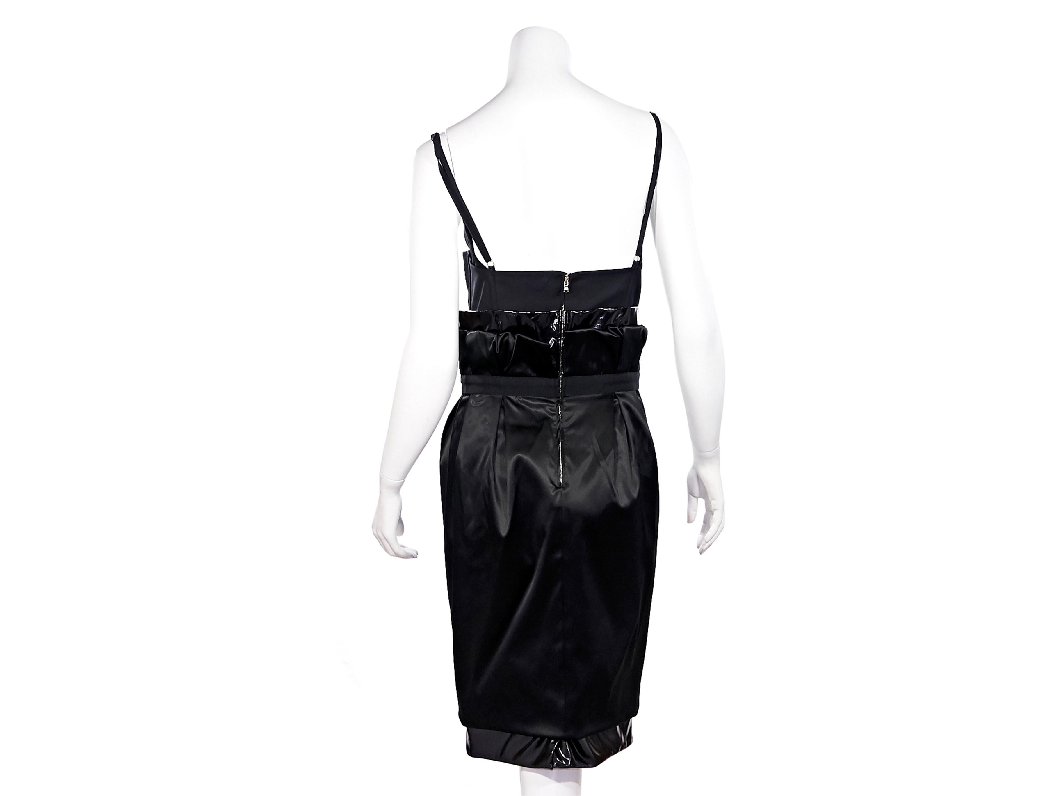 Black Dolce & Gabbana Satin Bustier Dress In Good Condition In New York, NY