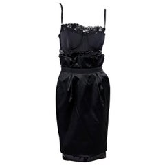 Black Dolce & Gabbana Satin Bustier Dress