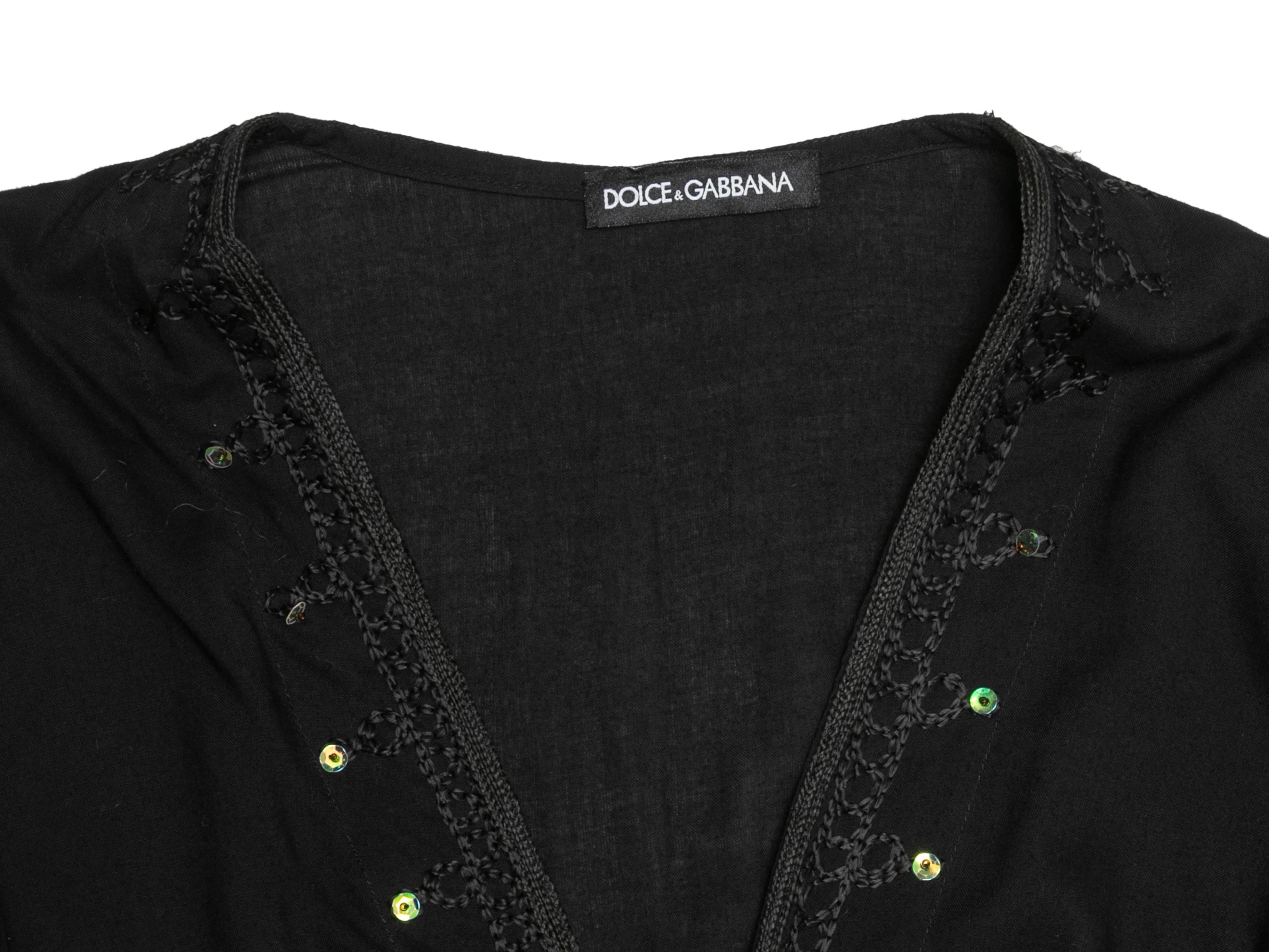 Black Dolce & Gabbana Sequin-Embellished Maxi Dress Size US S/M 2