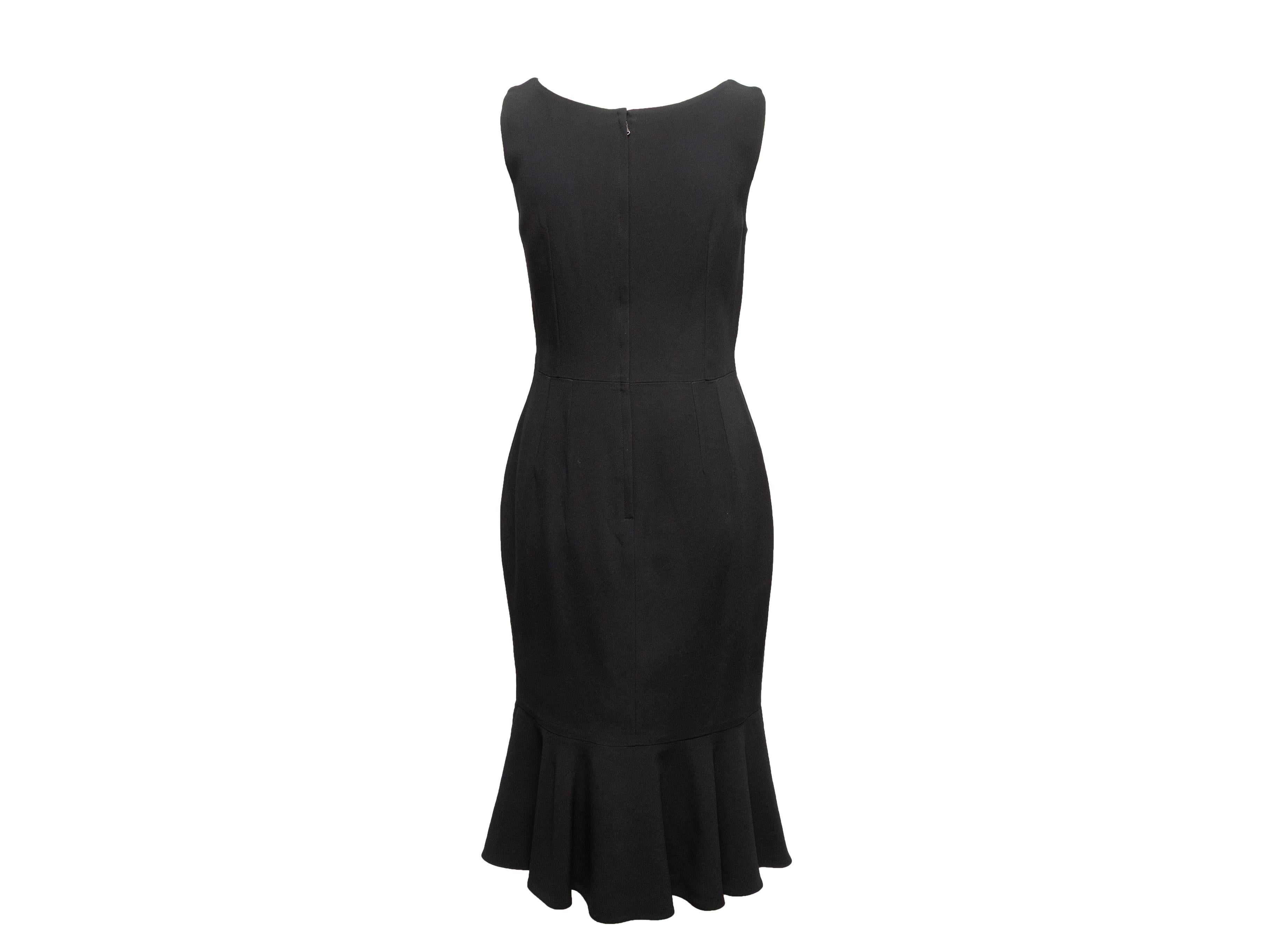 Nero Black Dolce & Gabbana Sleeveless Fitted Dress Size US M in vendita