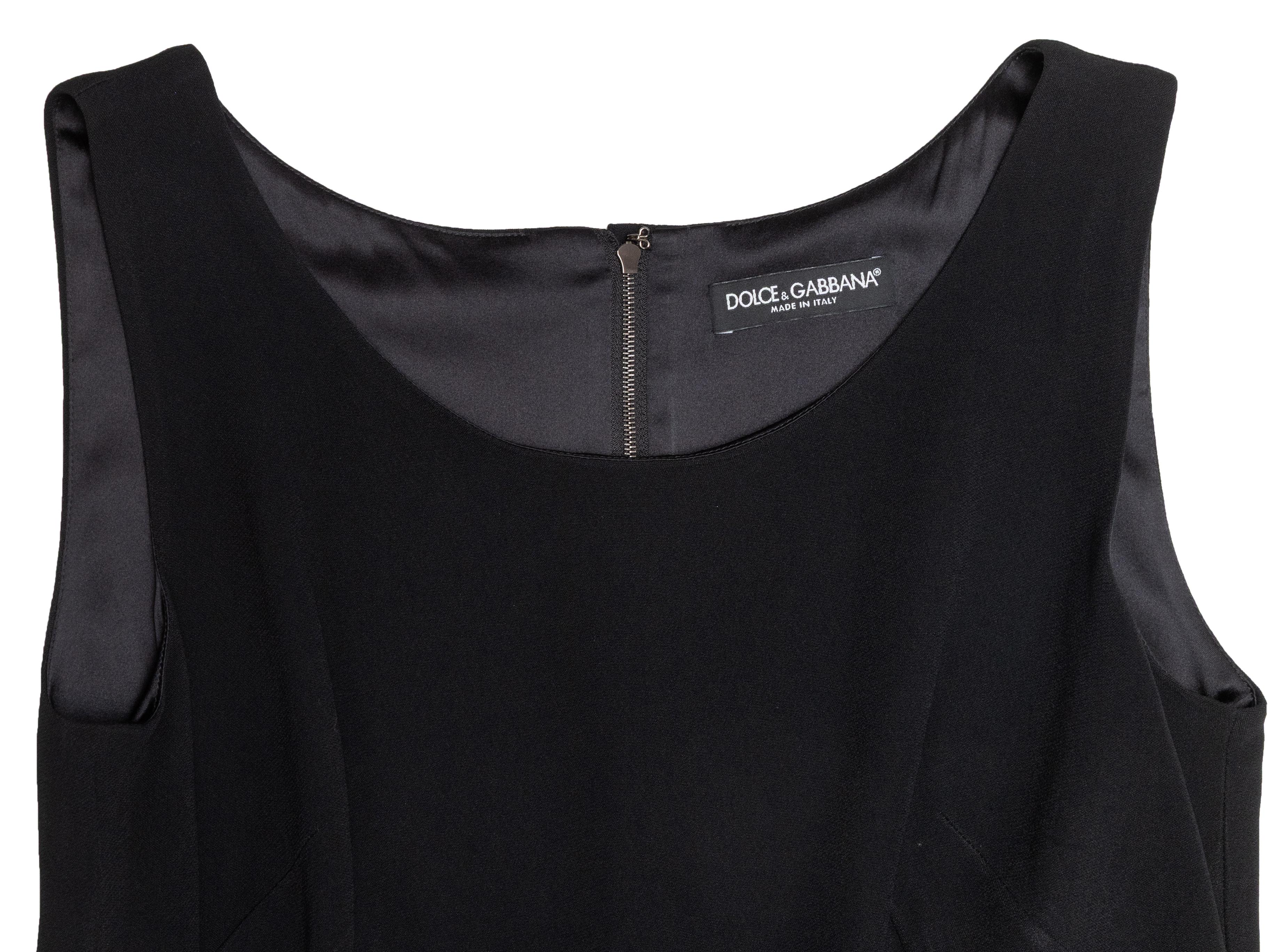 Black Dolce & Gabbana Sleeveless Fitted Dress Size US M In condizioni buone in vendita a New York, NY