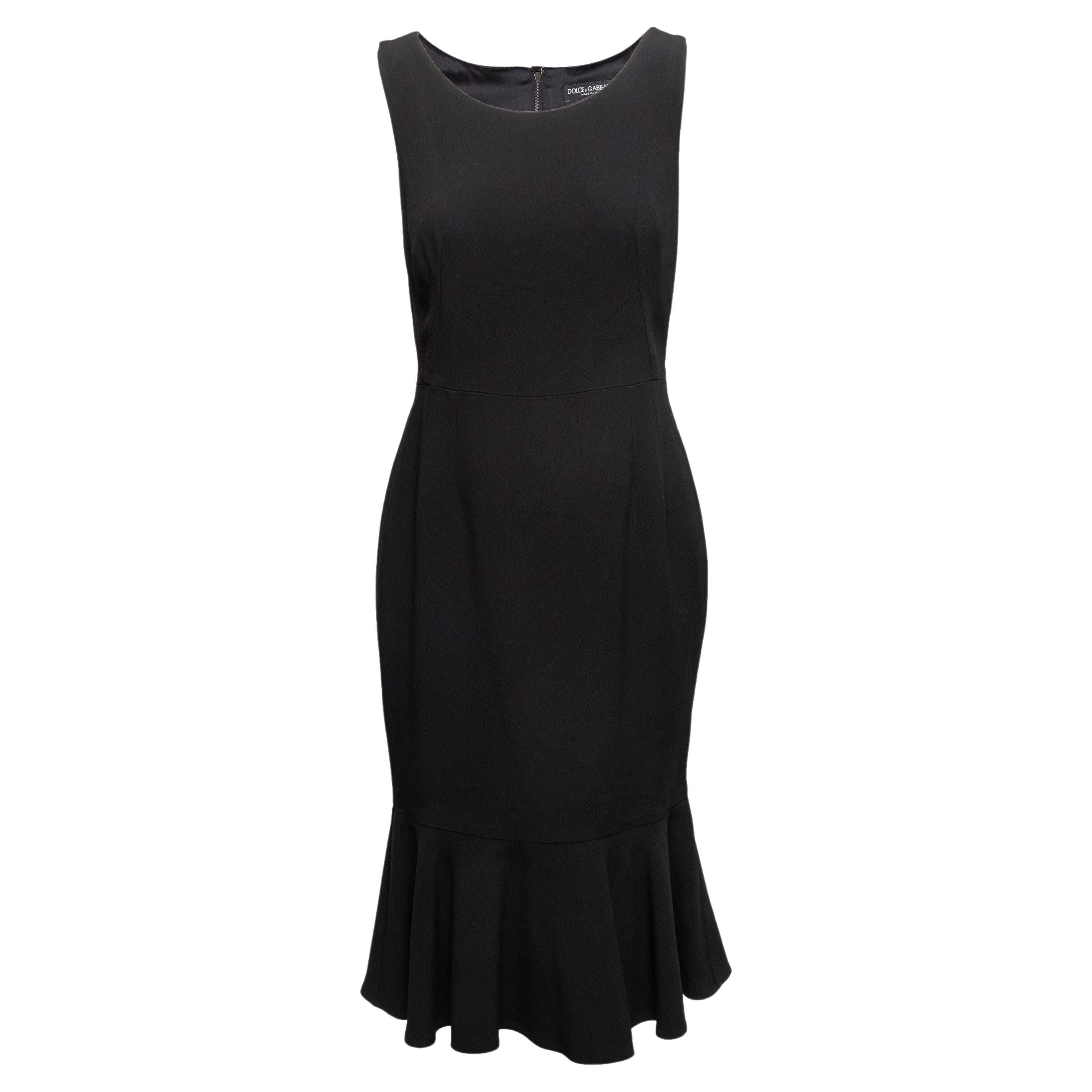 Black Dolce 
Gabbana Sleeveless Fitted Dress Size US M