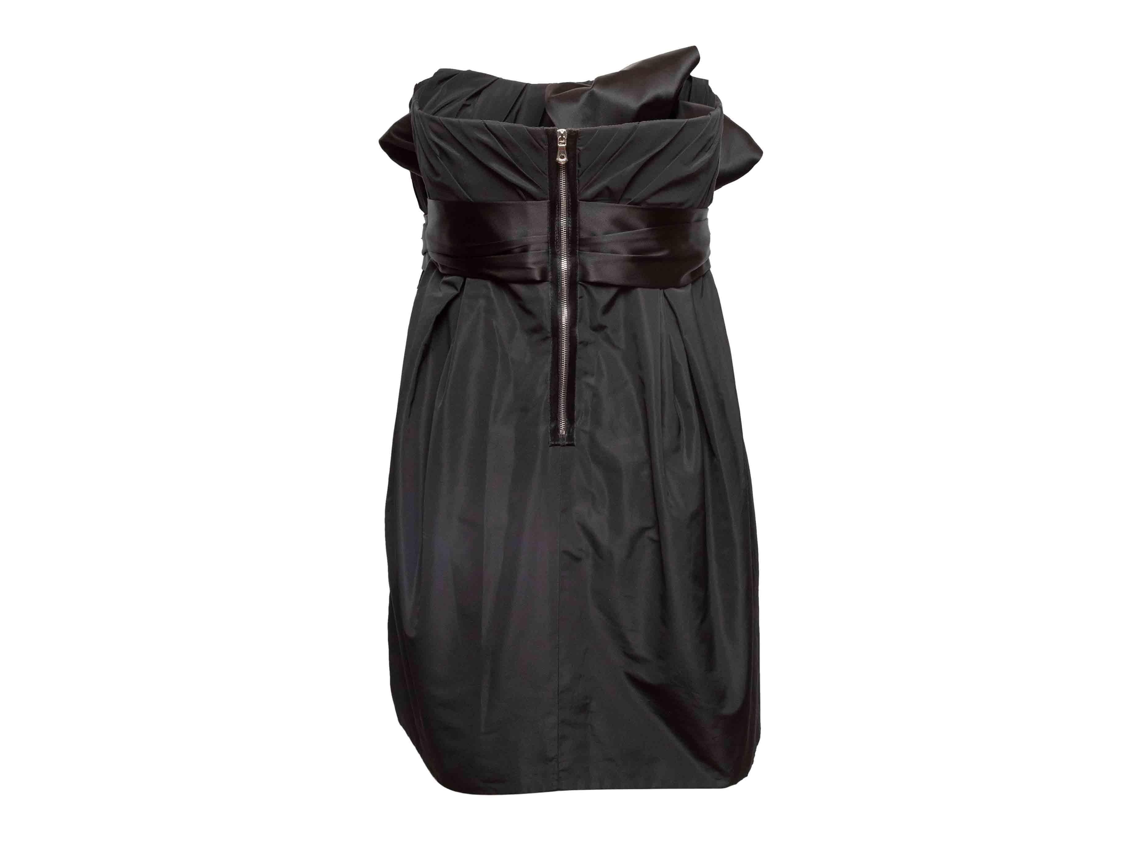 Noir Mini robe sans bretelles avec nœud Dolce & Gabbana noir Taille IT 40 en vente