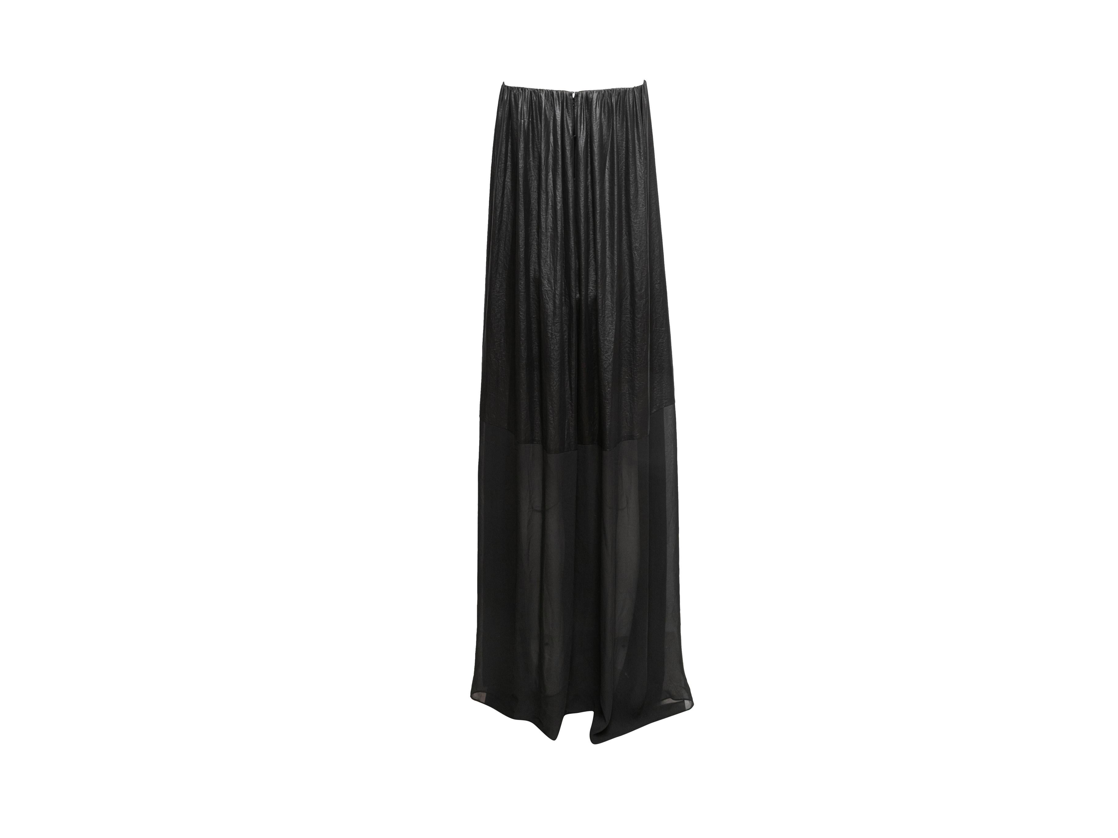 Schwarzes trägerloses Maxikleid von Dolce & Gabbana in Schwarz, Größe US 4 im Zustand „Gut“ im Angebot in New York, NY