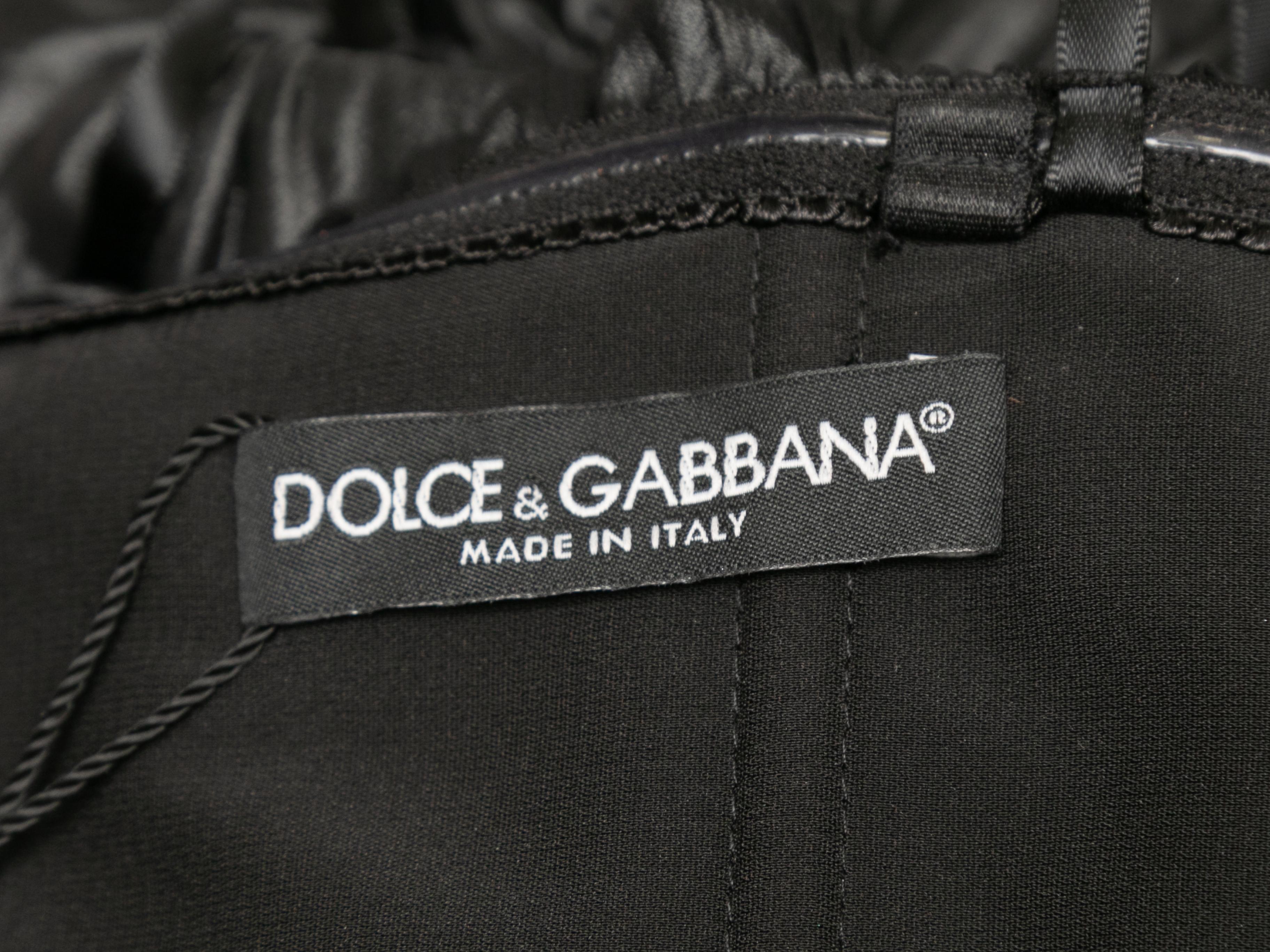 Schwarzes trägerloses Maxikleid von Dolce & Gabbana in Schwarz, Größe US 4 Damen im Angebot