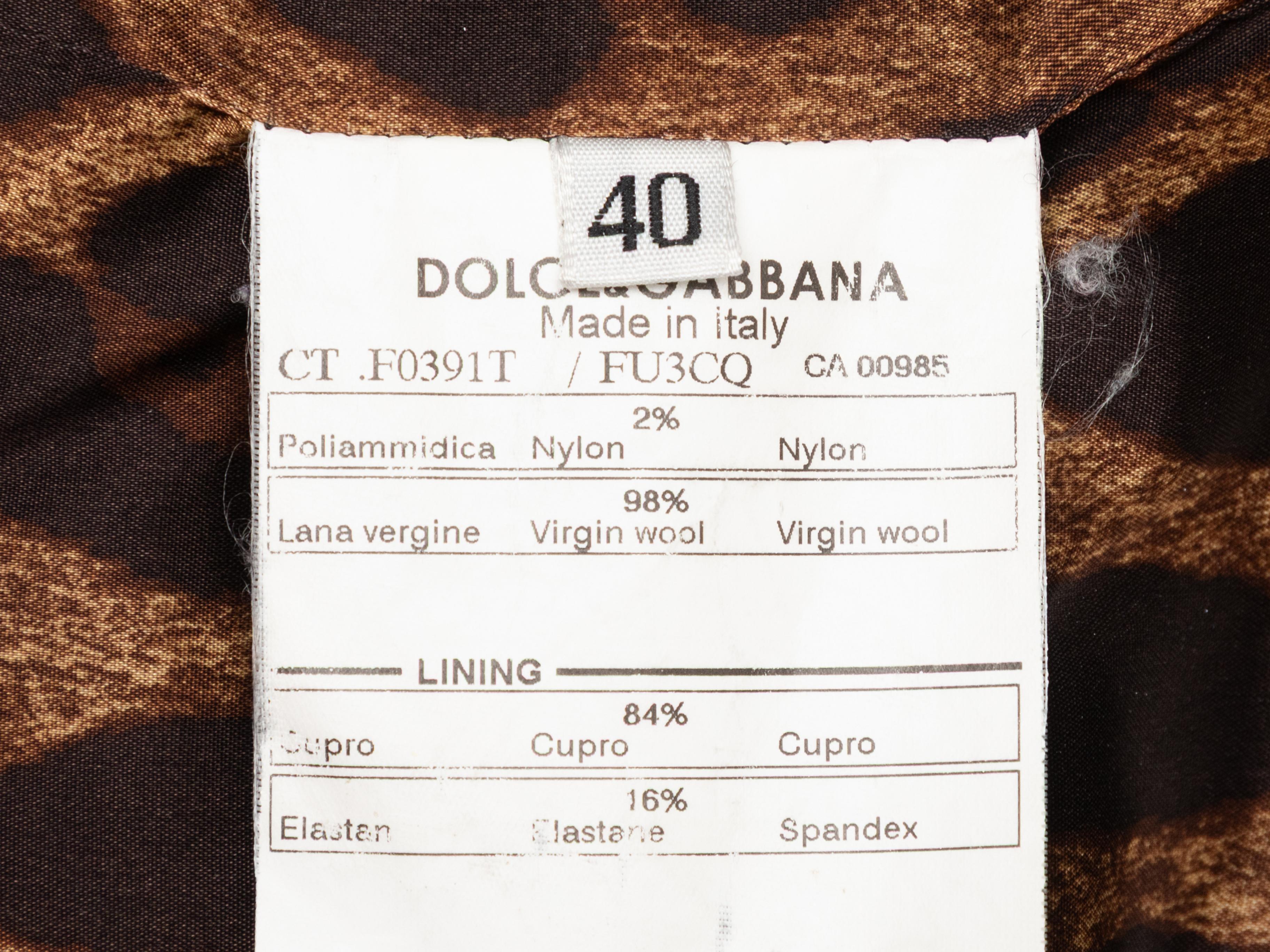 Manteau à col montant en laine vierge Dolce & Gabbana noir Taille IT 40 en vente 1