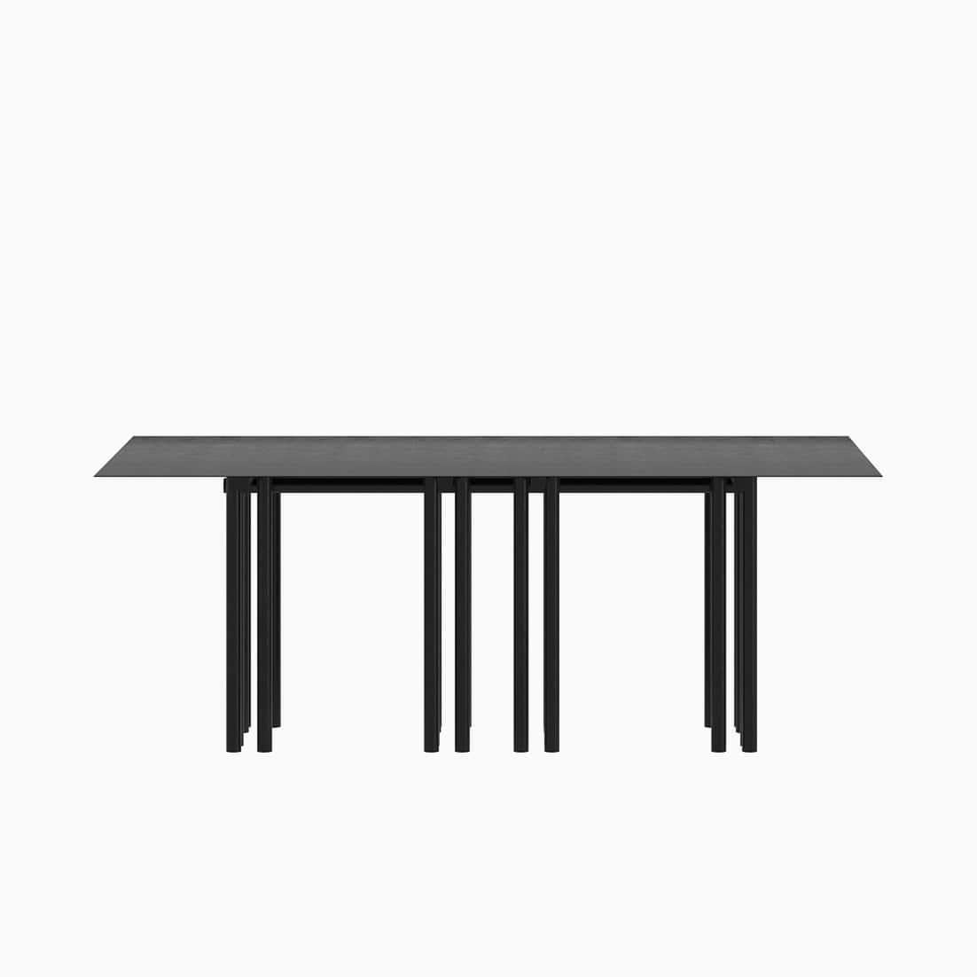 Modern Black Dolmen Dining Table For Sale