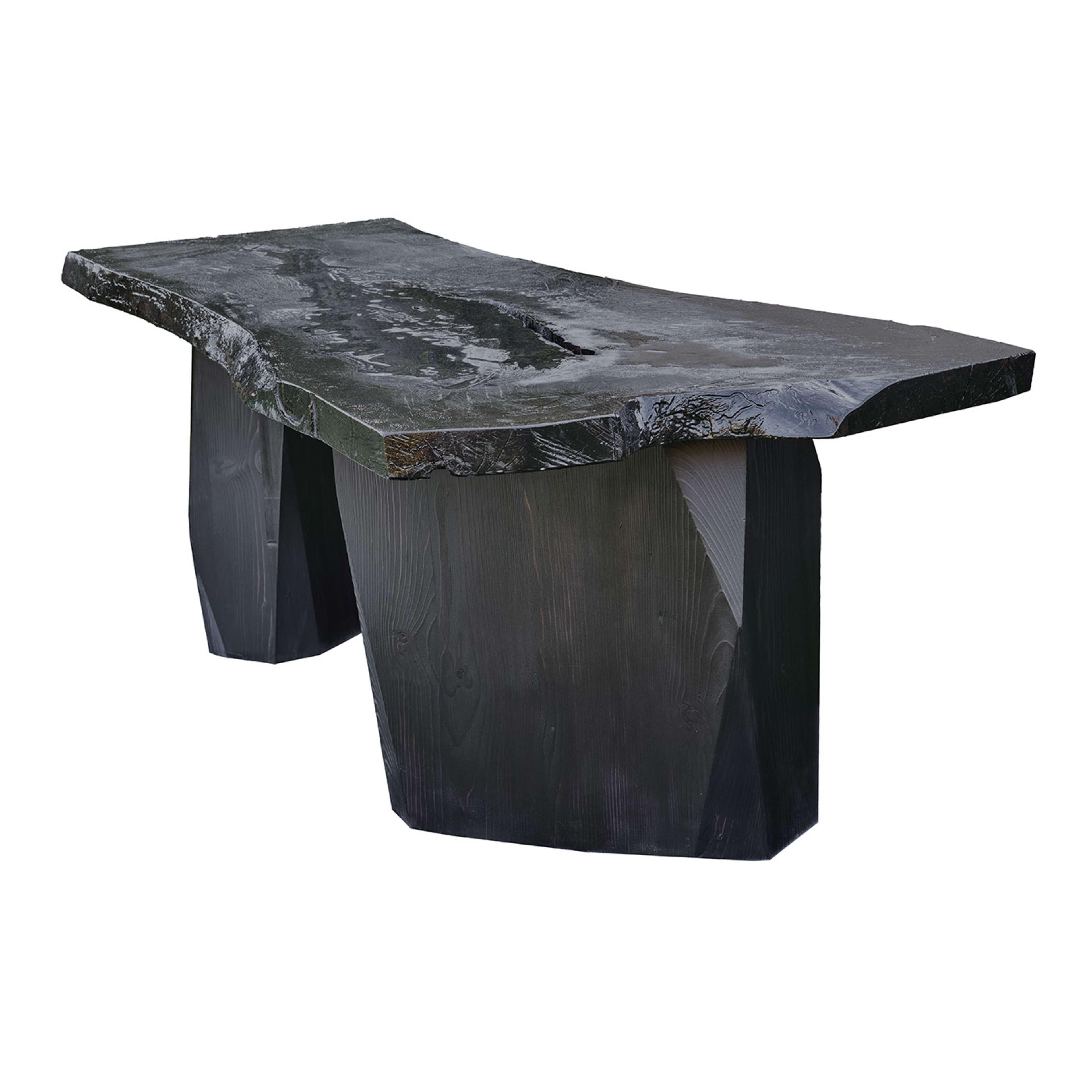 Contemporary Black Dolmen Dining Table For Sale